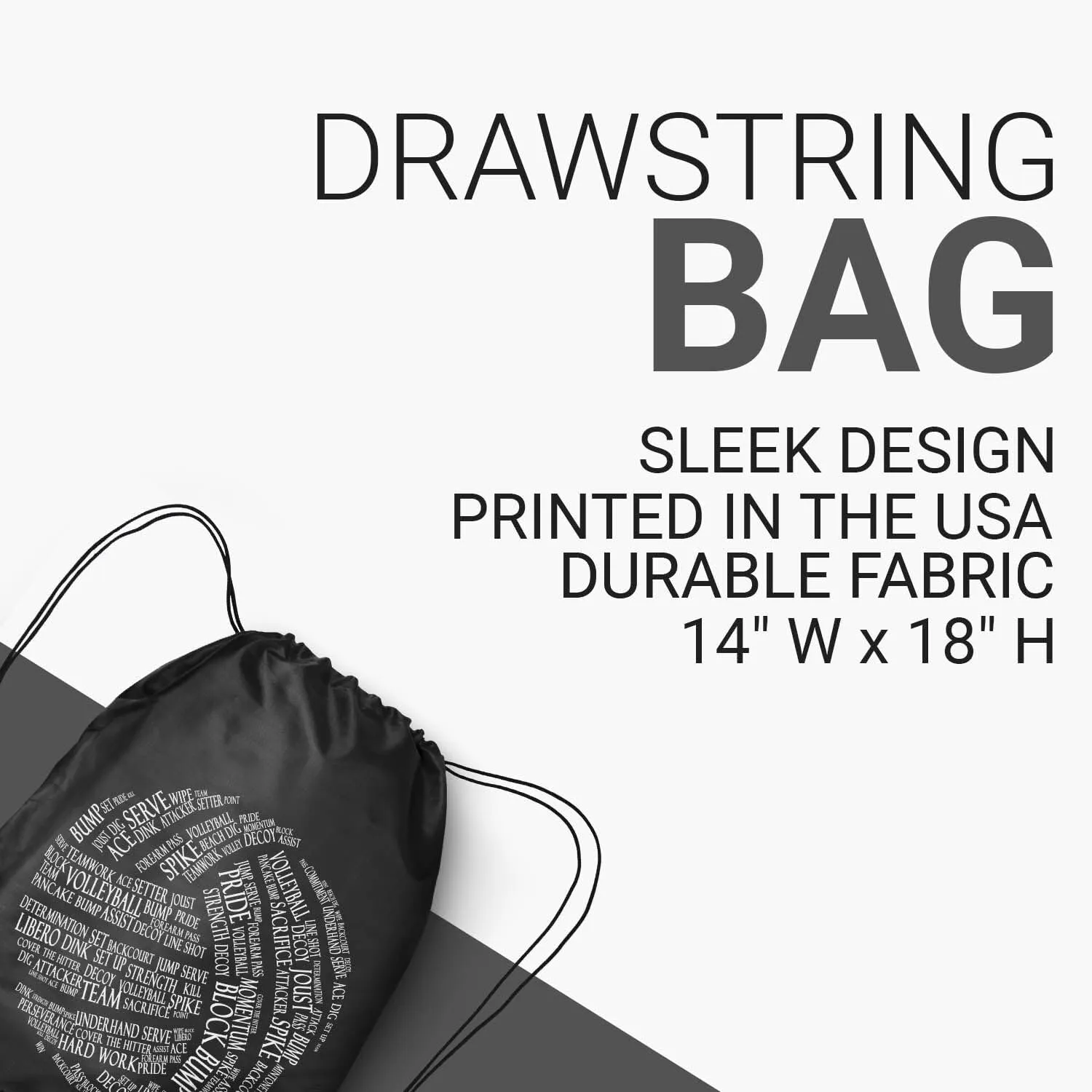 ChalkTalkSPORTS Volleyball Sport Pack Cinch Sack | Volleyball Words