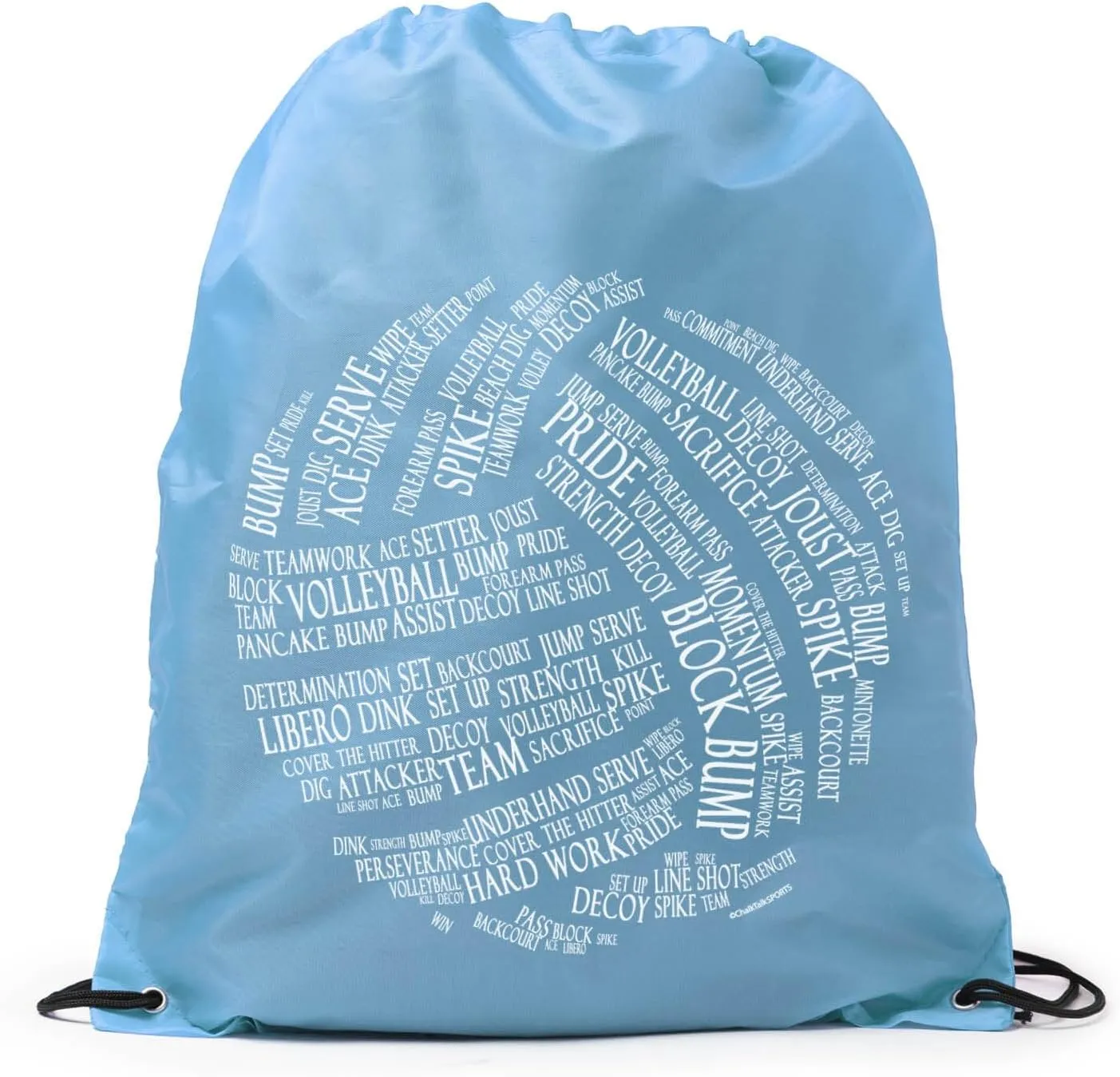 ChalkTalkSPORTS Volleyball Sport Pack Cinch Sack | Volleyball Words