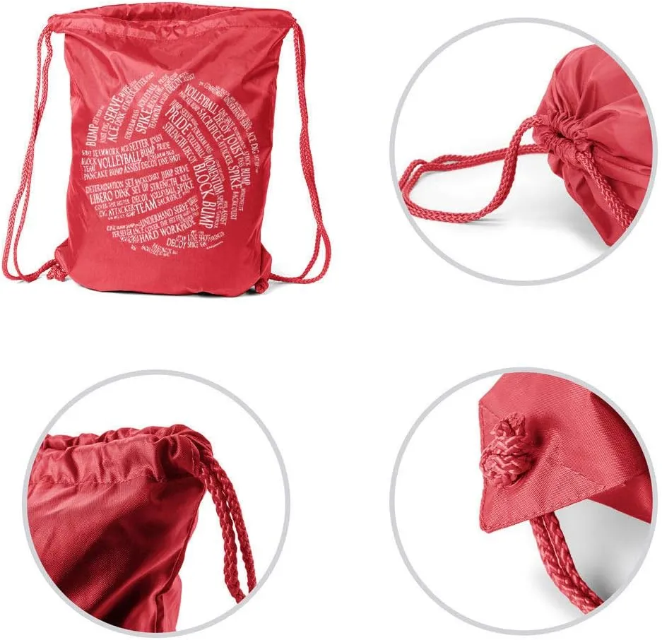 ChalkTalkSPORTS Volleyball Sport Pack Cinch Sack | Volleyball Words