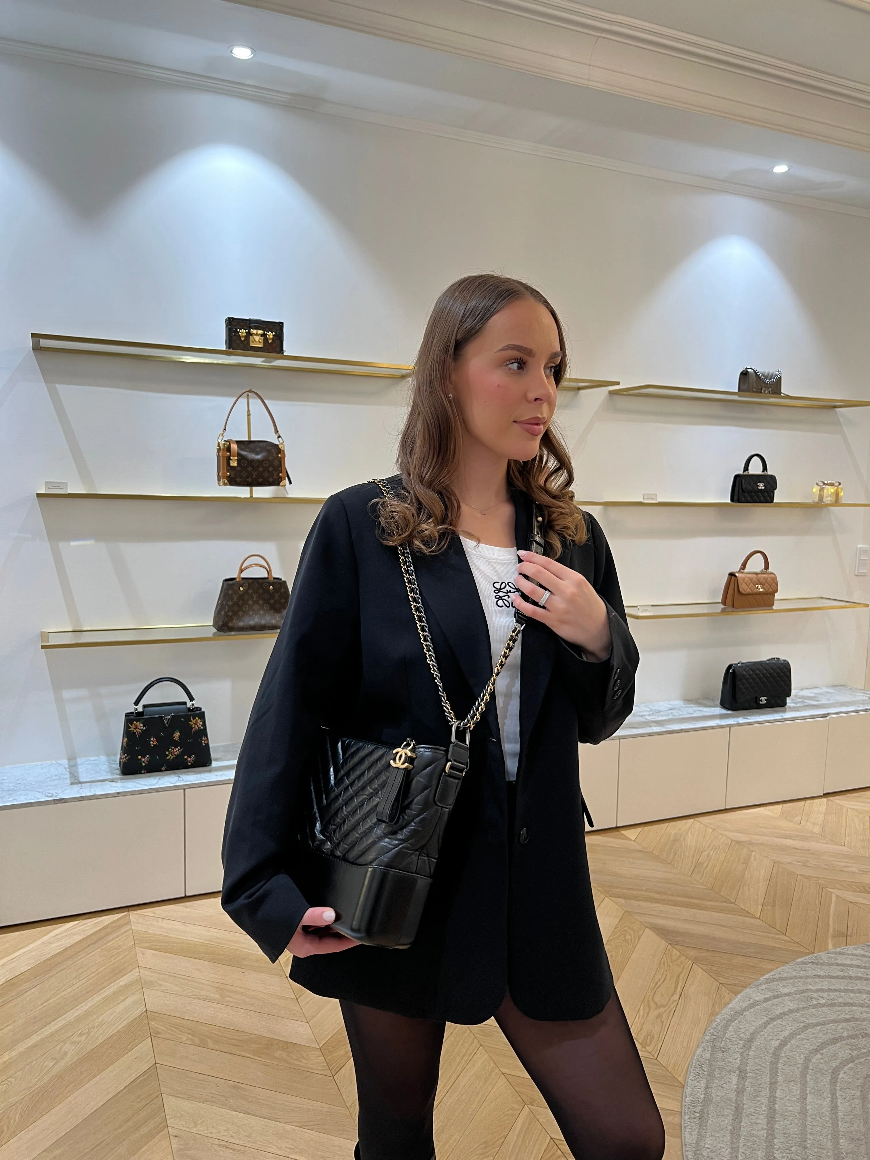 Chanel Gabrielle Medium Hobo Bag Black