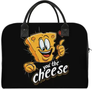 Cheese Food Lover Travel Duffel Bag Weekender Overnight Shoulder Bags Luggage Carrying Tote for Men Women