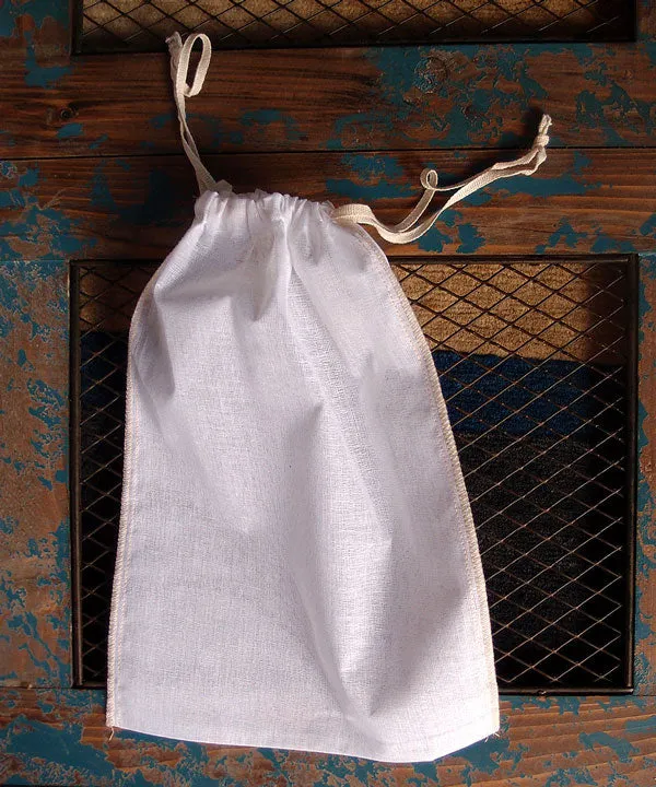 Cheesecloth Drawstring Bags with Ivory Edge