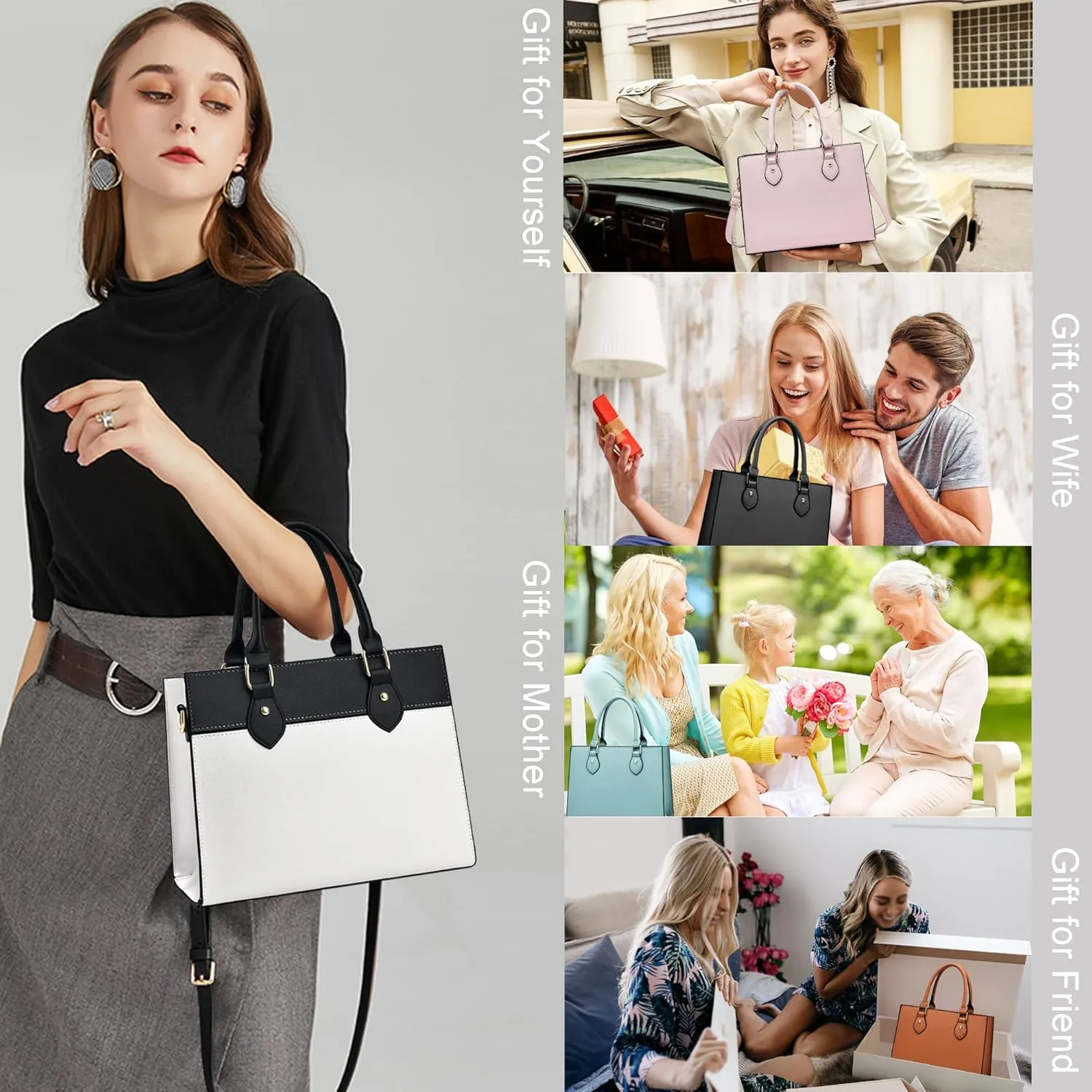 CHICAROUSAL Crossbody Purses and Handbags for Women PU Leather Tote Top Handle Satchel Shoulder Bags