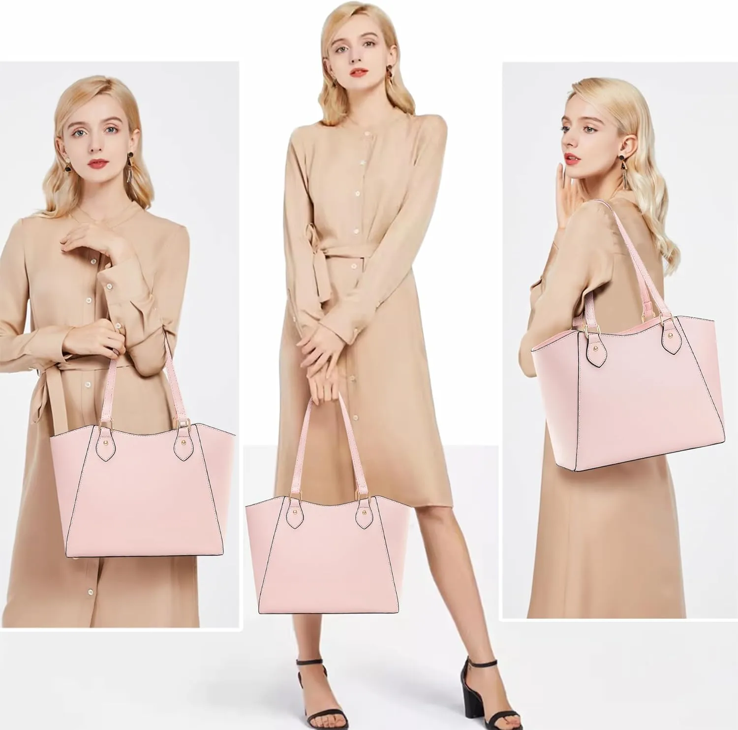 CHICAROUSAL Tote Bag for Women Large Handbags and Purses for Women PU Leather Womens Shoulder Bags