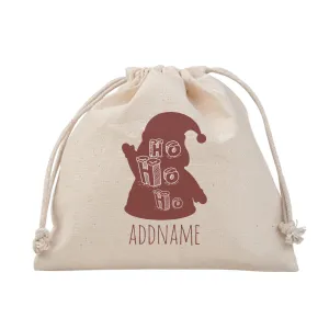 Christmas Series Red Santa Silhouette Ho Ho Ho Satchel