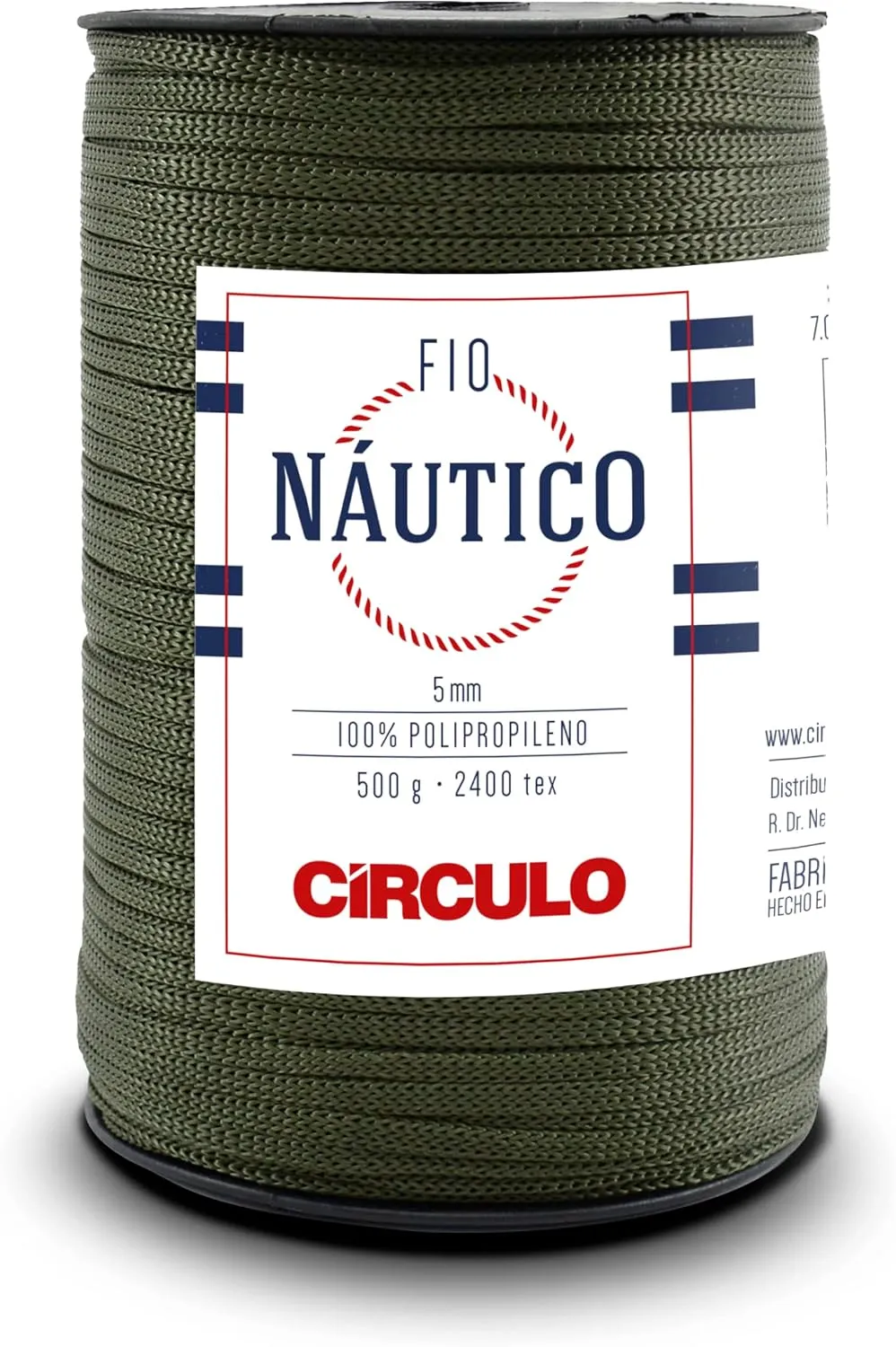 Circulo - Nautico Yarn, Premium Waterproof Cord 5mm 100% Polypropylene, 227 yds, 17.6 oz, Chunky, Special for Fashion Accessories, Bag and Decor in Crochet and Macramé (5368 - Forest Green)