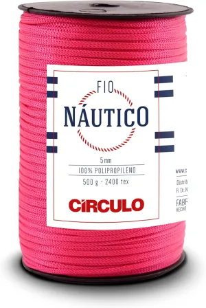 Circulo - Nautico Yarn, Premium Waterproof Cord 5mm 100% Polypropylene, 227 yds, 17.6 oz, Chunky, Special for Fashion Accessories, Bag and Decor in Crochet and Macramé (6185 - Pink)