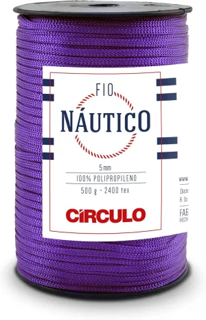 Circulo - Nautico Yarn, Premium Waterproof Cord 5mm 100% Polypropylene, 227 yds, 17.6 oz, Chunky, Special for Fashion Accessories, Bag and Decor in Crochet and Macramé (6290 - Purple)