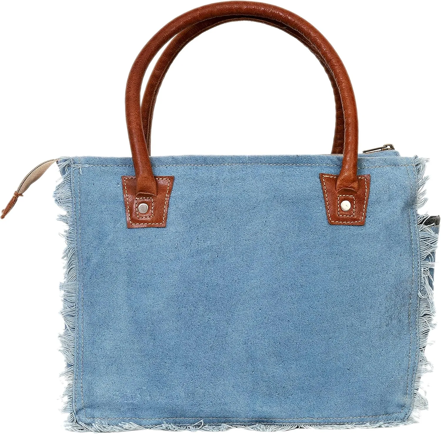 CLA Bags Sel De Mer Upcycled Canvas & Cowhide Tote