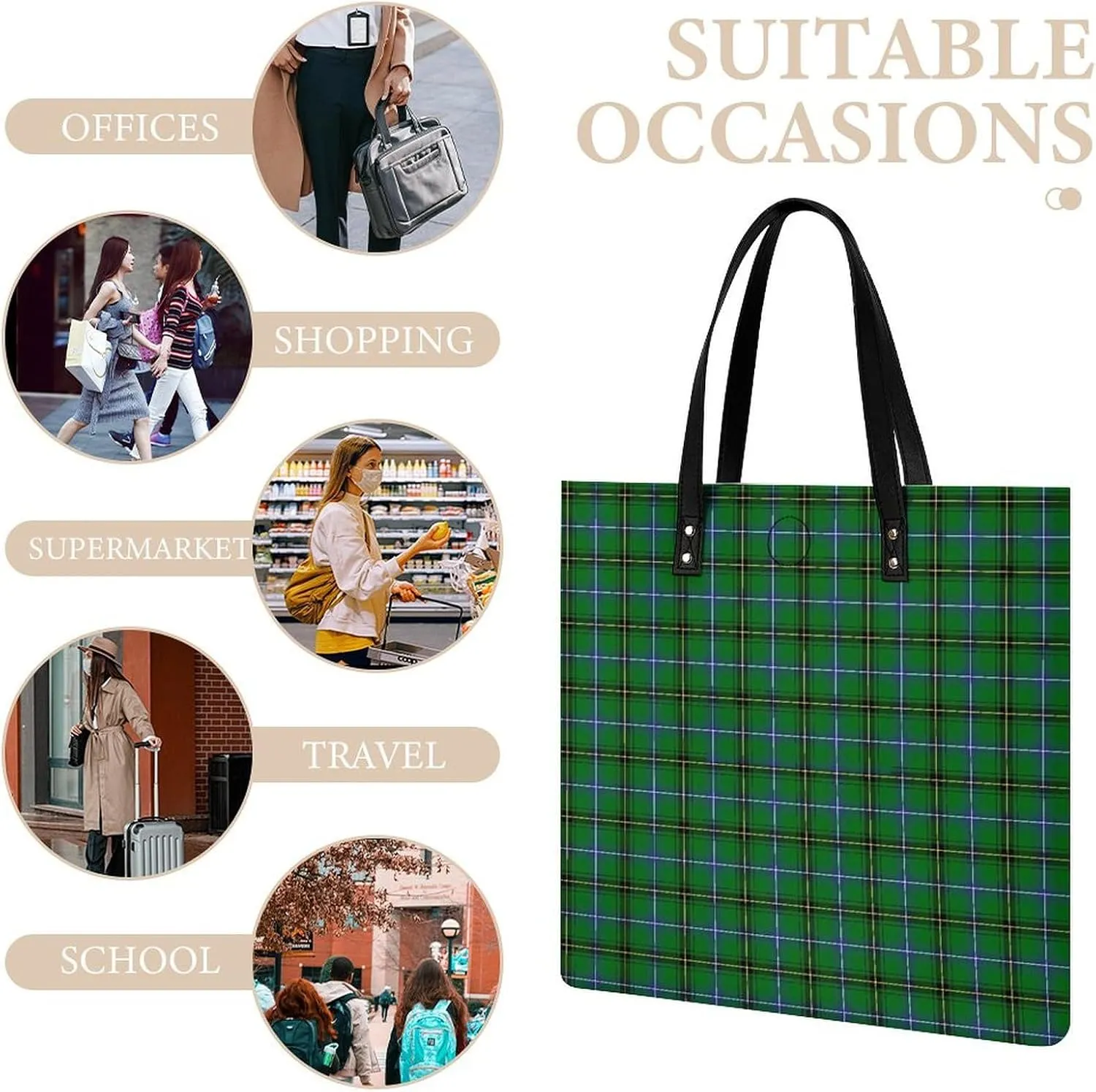 Clan Rutherford Tartan Fashionable All Printed Leather Handbag Unisex