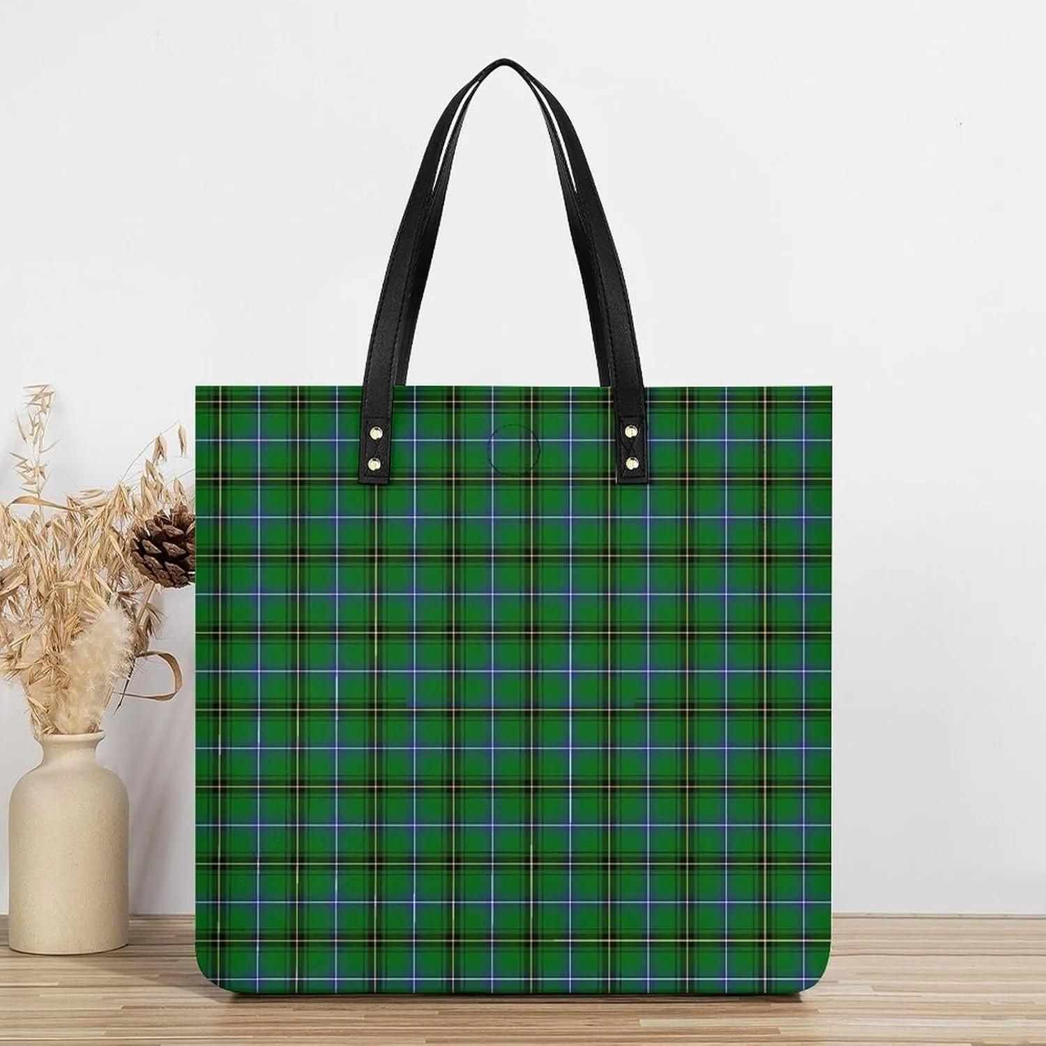 Clan Rutherford Tartan Fashionable All Printed Leather Handbag Unisex