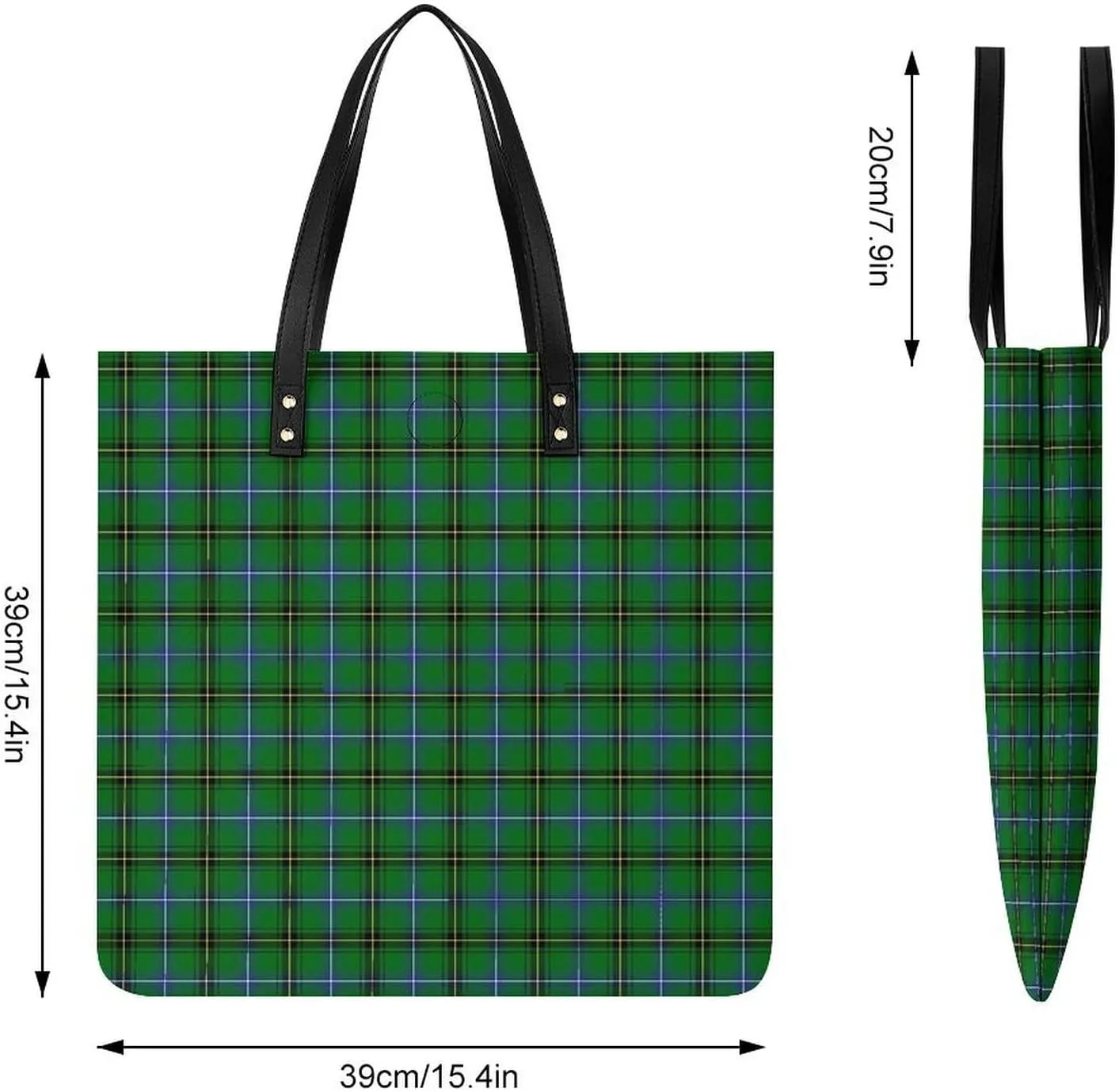 Clan Rutherford Tartan Fashionable All Printed Leather Handbag Unisex
