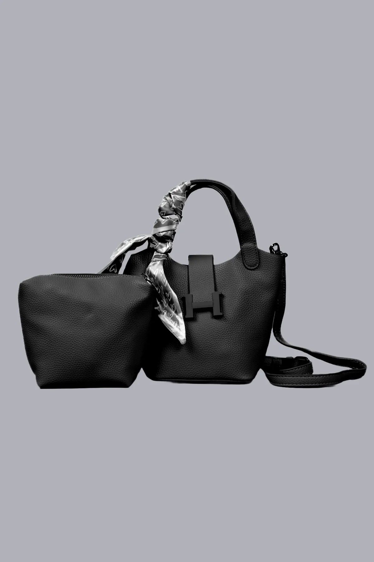 Classic Bucket Handbag for Women – Stylish Scarf Tote Bag with Spacious Design