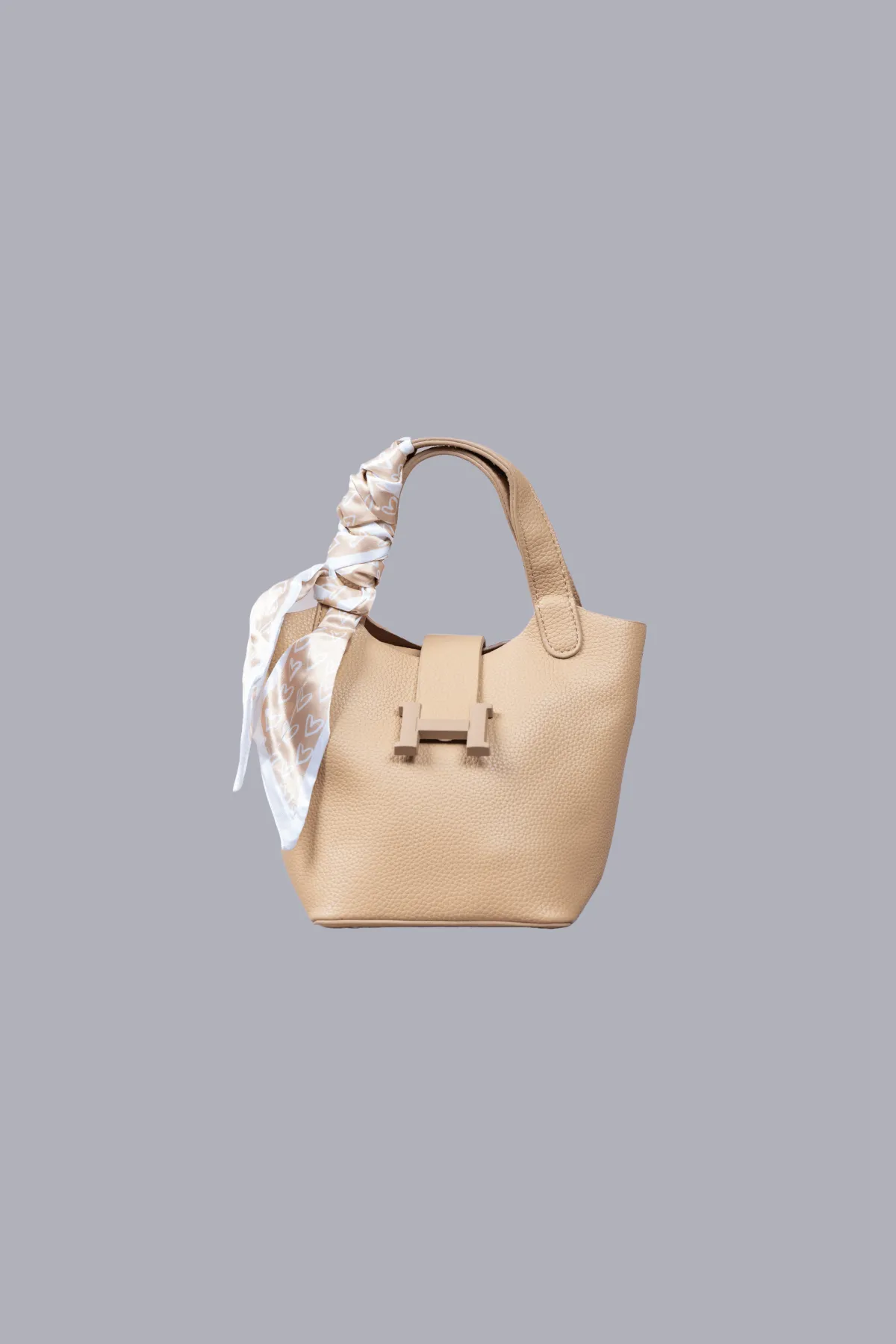 Classic Bucket Handbag for Women – Stylish Scarf Tote Bag with Spacious Design