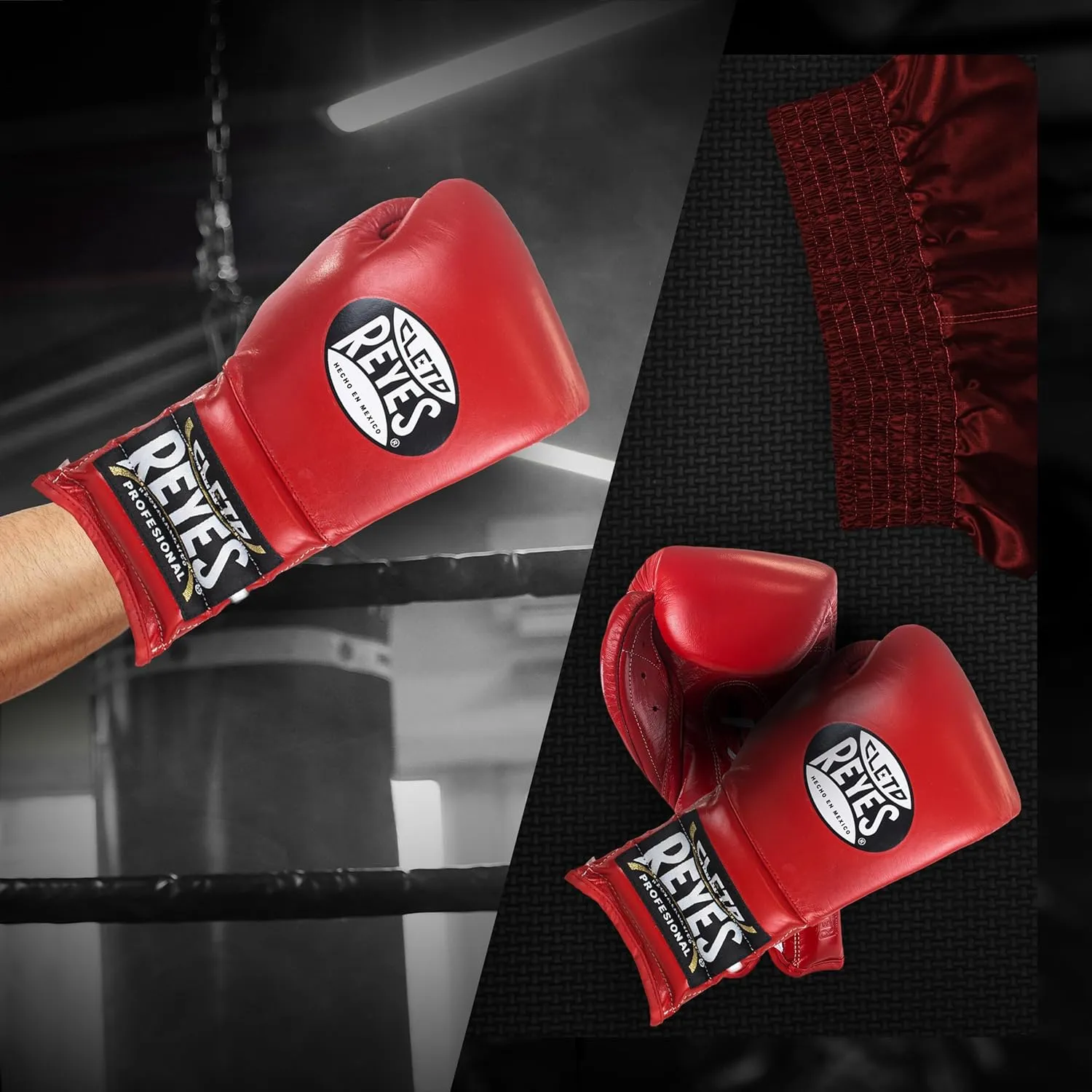 CLETO REYES Traditional Professional Boxing Gloves with Laces for Training, Sparring and Heavy Punching Bags for Men and Women, MMA, Kickboxing, Muay Thai