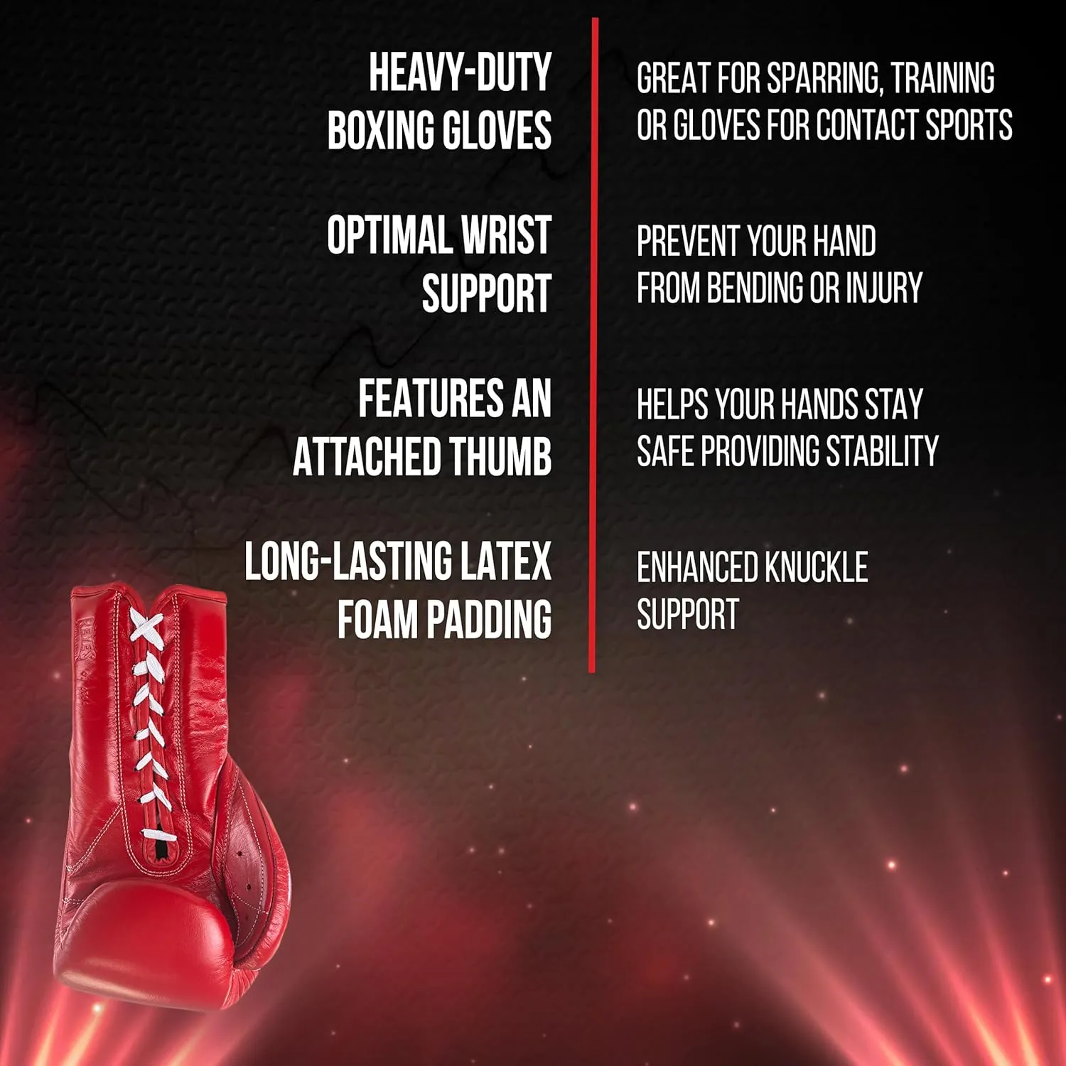 CLETO REYES Traditional Professional Boxing Gloves with Laces for Training, Sparring and Heavy Punching Bags for Men and Women, MMA, Kickboxing, Muay Thai