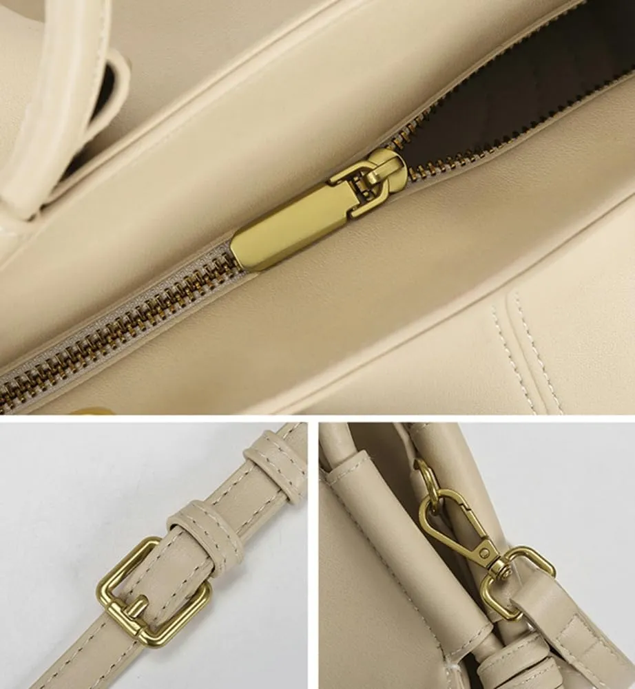Cloud Shoulder Bag for Women PU Leather Crossbody Bag Tote Elegant Handbag Satchel for Work Travel