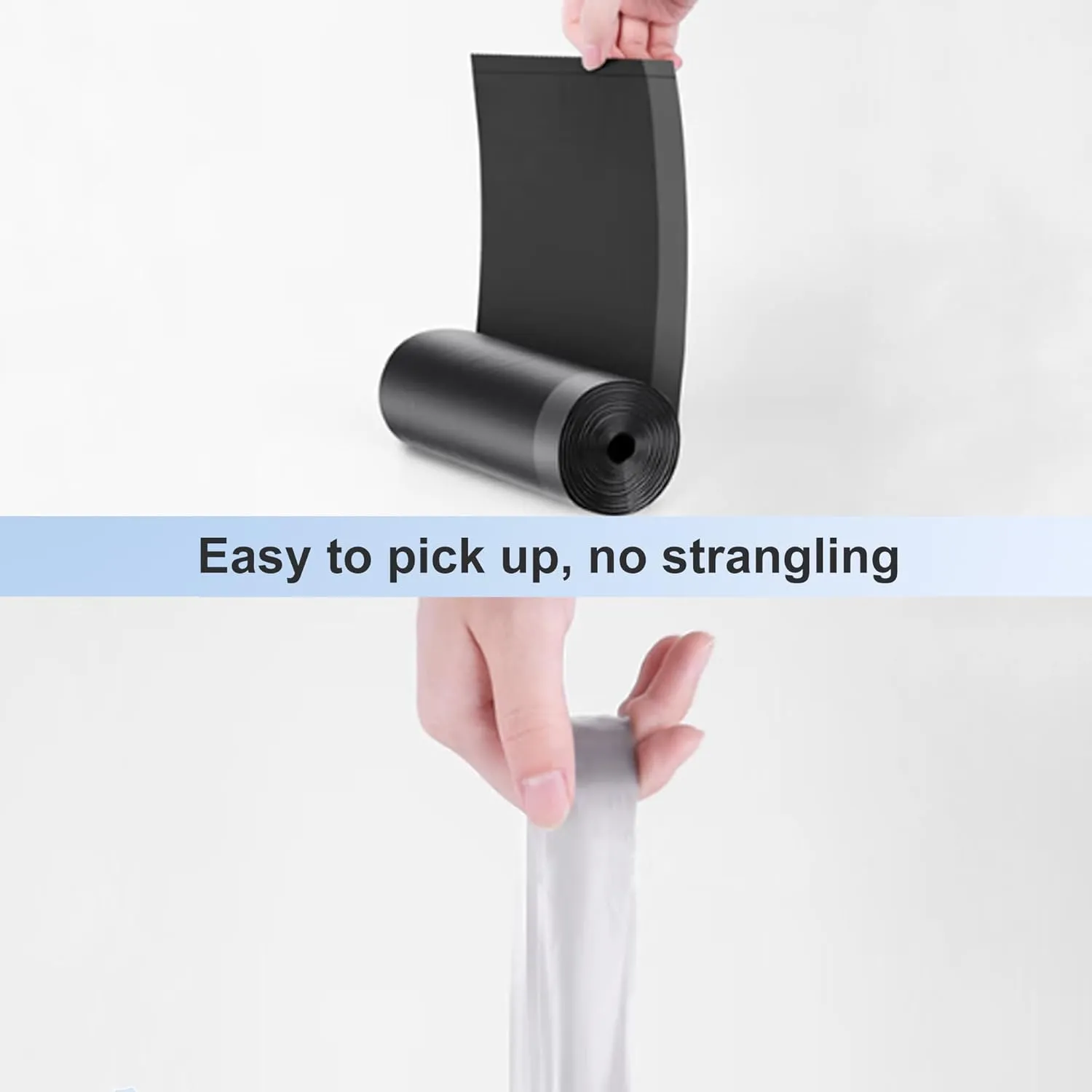 Code Q 100 Count Heavy Duty Trash Bags 1.2 Mil THICK 13-17 Gallon / 40-65 Liter Drawstring Black Garbage Liners Heavy Duty Plastic Bags Compatible with simplehuman Code Q (Pack of 1)