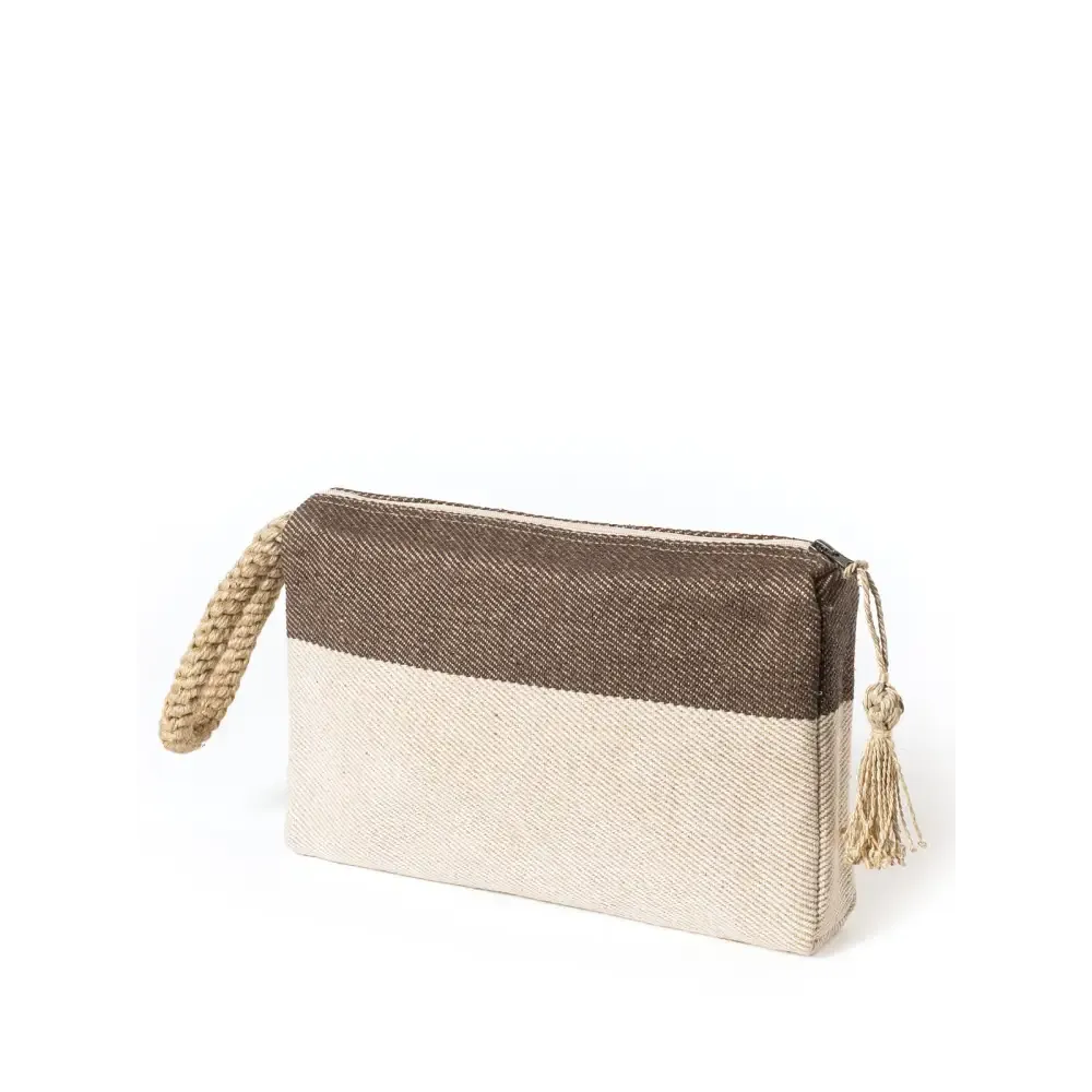 Color block clutch - Brown