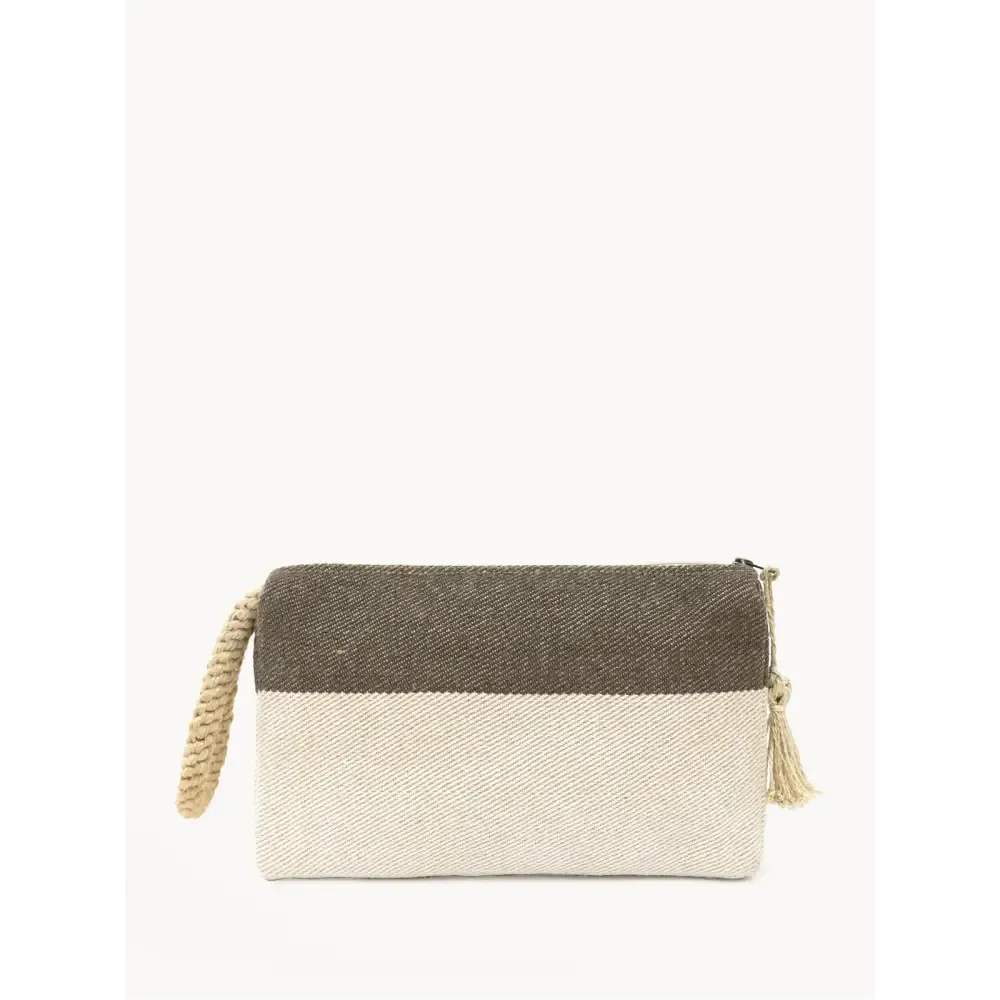 Color block clutch - Brown