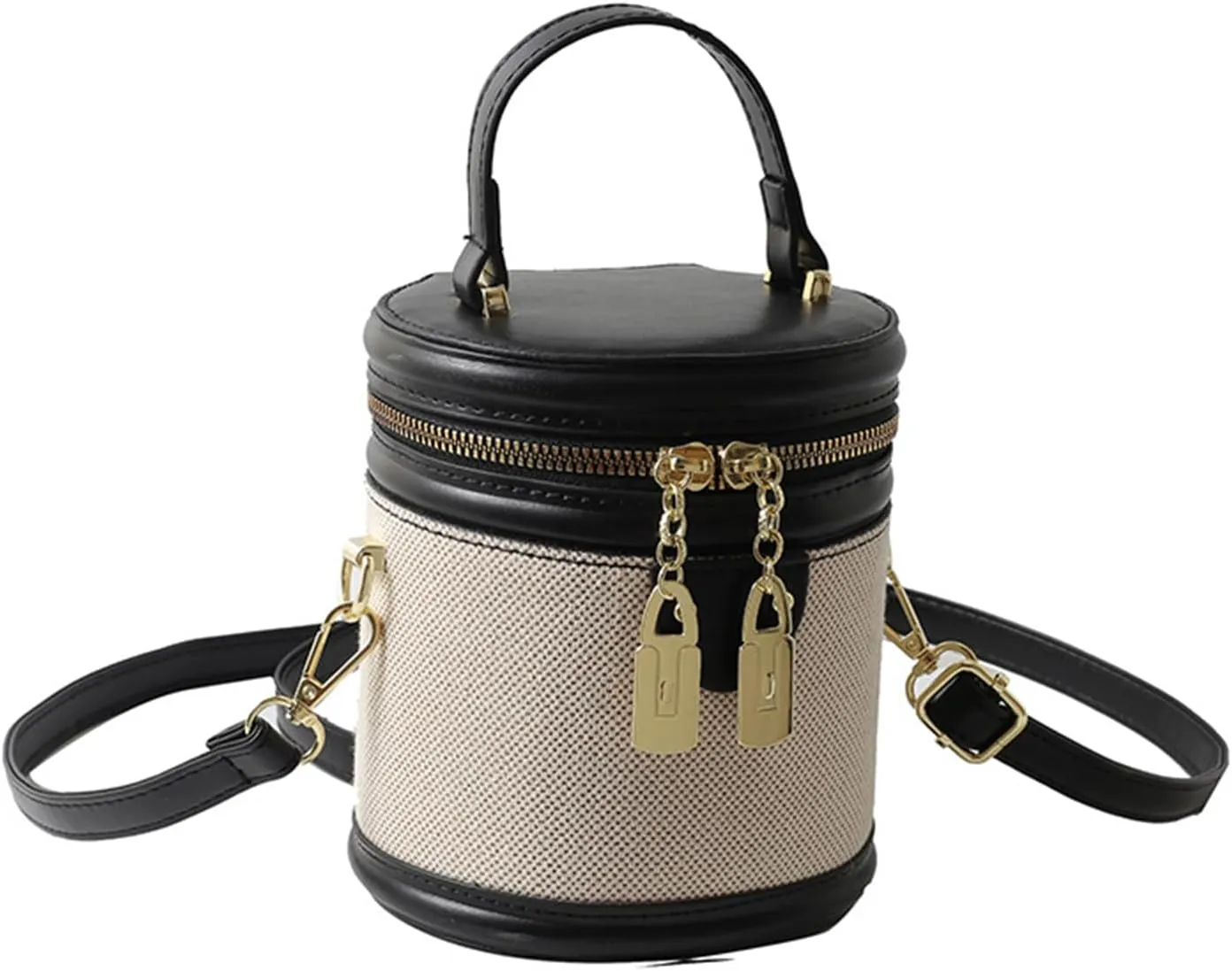 Colorblock Bucket Bag For Women, 2025 New Summer Design Cylinder Bag, Fashionable Crossbody Bag for Womens