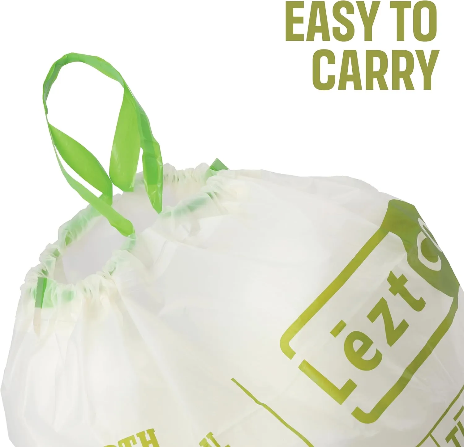 Compostable Garbage Bags | 8 Gallons, 50 Count, 28" x 21.6" | Waste Disposal bags for Kitchen | Plant-Based with Drawstring Bags | Indoor & Outdoor | Food Scrap Wastege