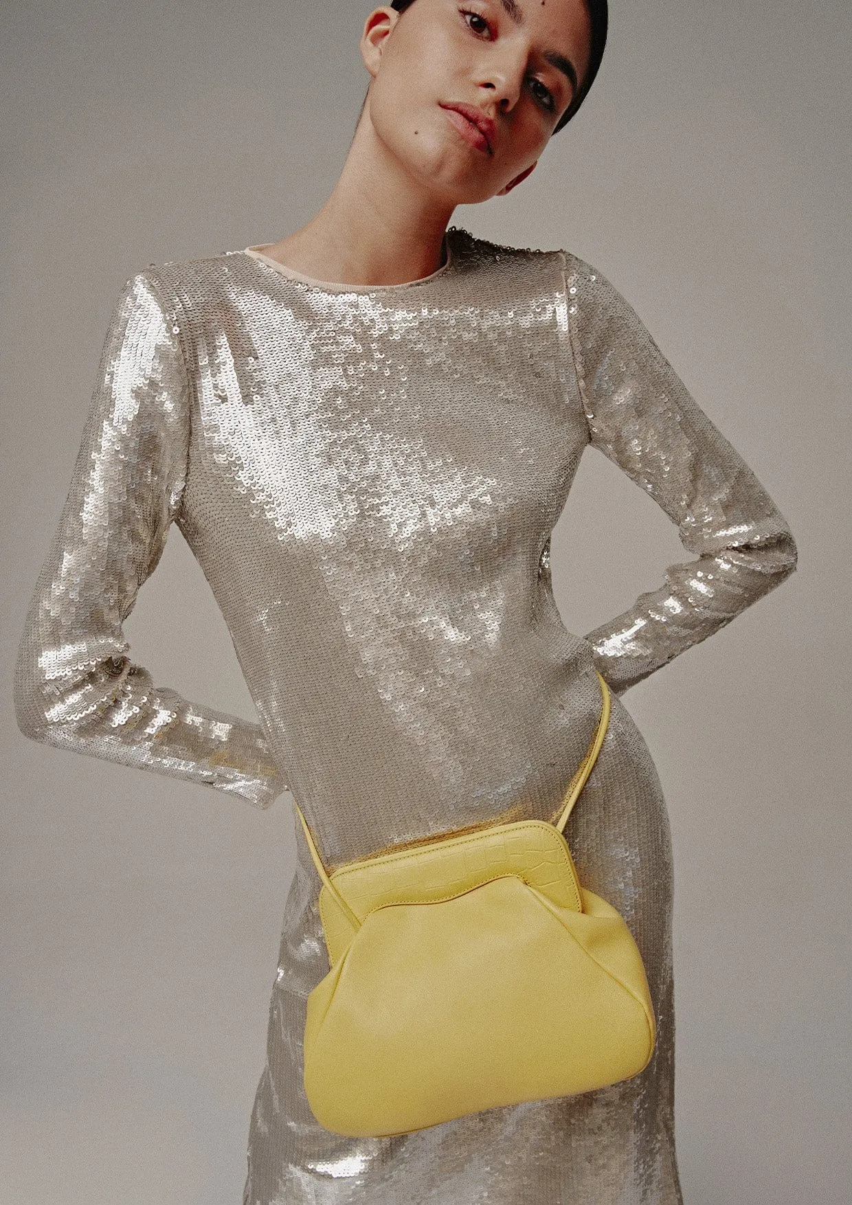 Constanza Leather Clutch Bag