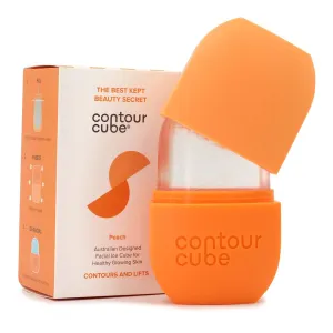 Contour Cube Original - Ice Roller for Sculpting & De-Puffing - Face Ice Roller & Massager with BPA-Free Silicone - Ice Mold for Face - Skin Care Tools for Daily Skincare (180ml) - Peach