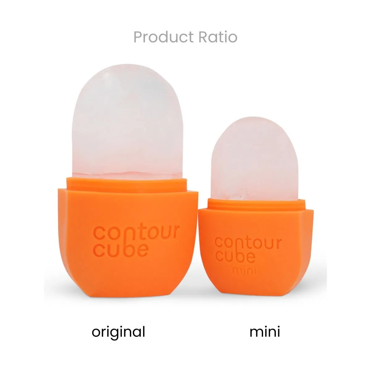 Contour Cube Original - Ice Roller for Sculpting & De-Puffing - Face Ice Roller & Massager with BPA-Free Silicone - Ice Mold for Face - Skin Care Tools for Daily Skincare (180ml) - Peach