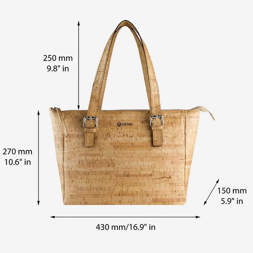 Cork Purse Vegan Handbag for Women | Cruelty Free Satchel Non Leather | Roomy Bag