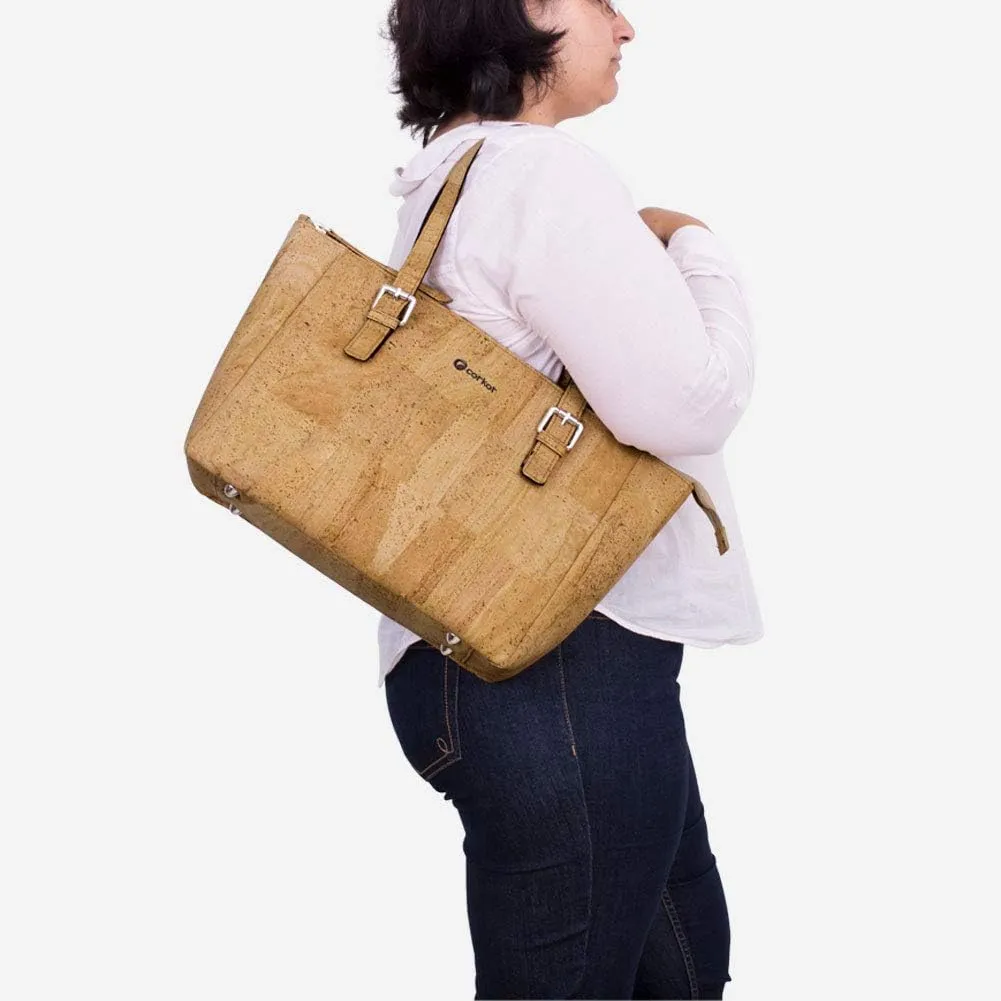 Cork Purse Vegan Handbag for Women | Cruelty Free Satchel Non Leather | Roomy Bag