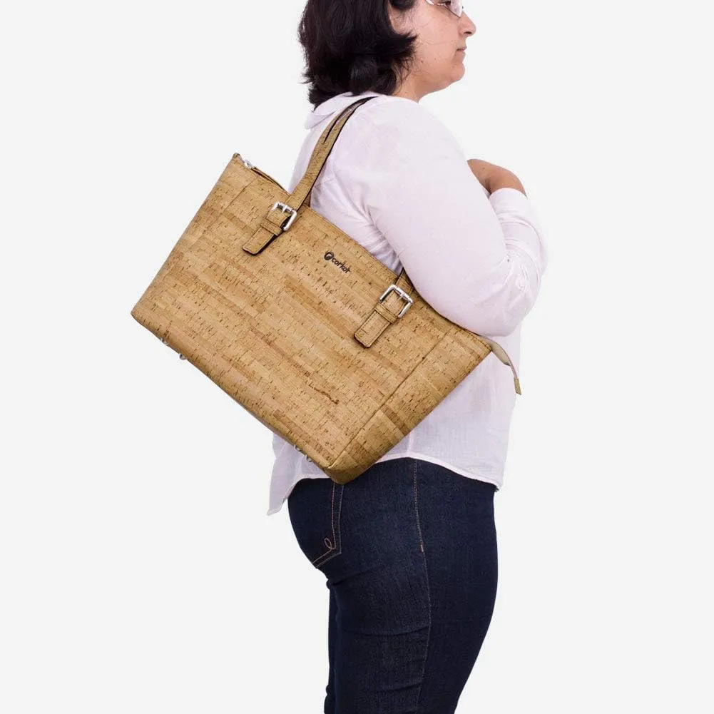 Cork Purse Vegan Handbag for Women | Cruelty Free Satchel Non Leather | Roomy Bag