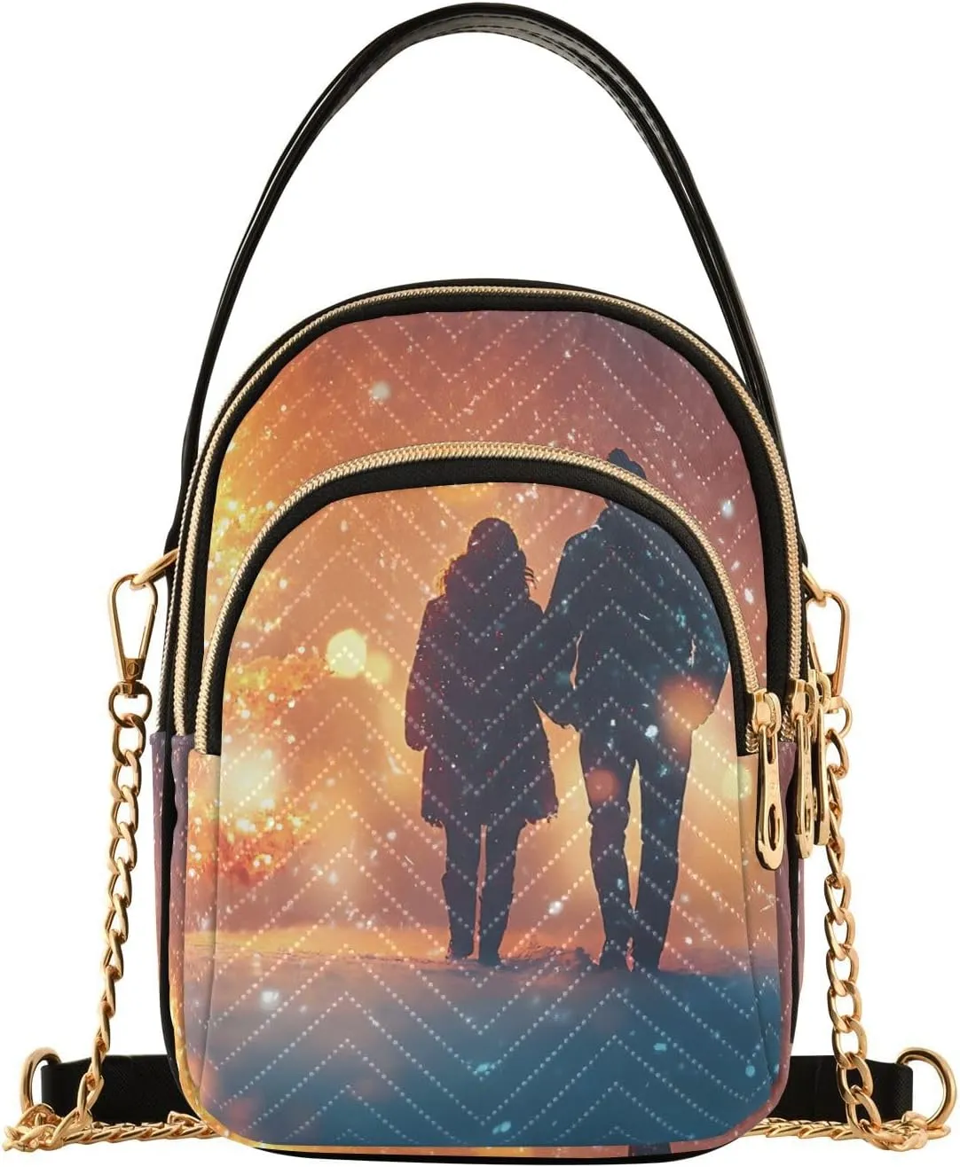 Couple Tree Print Women‘s Shoulder Handbag Crossbody Purse Stylish Ladies Shoulder Bag Top Handle Satchel