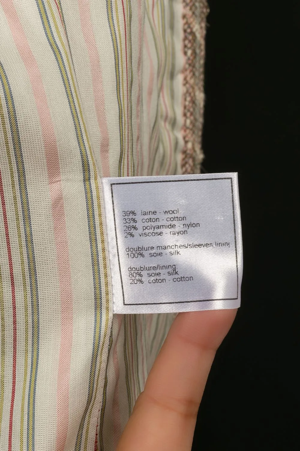 Courteous 2003 Veste Printemps Clear communication Chanel