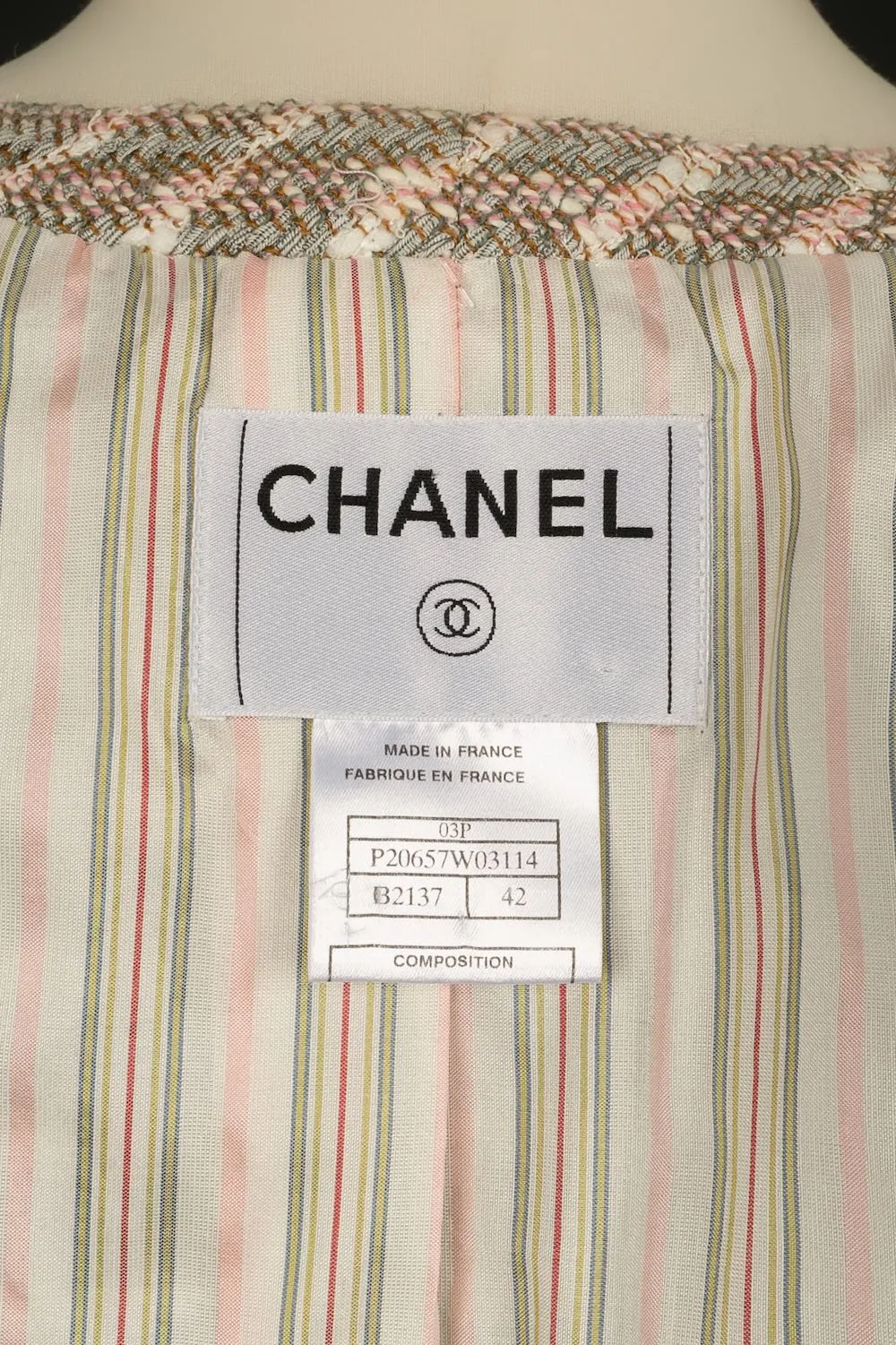 Courteous 2003 Veste Printemps Clear communication Chanel