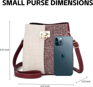 Cross Body Purse for Woman Trendy,Crossbody Bucket Bags-PU Leather with Adjustable Shoulder Strap, Multiple Pockets