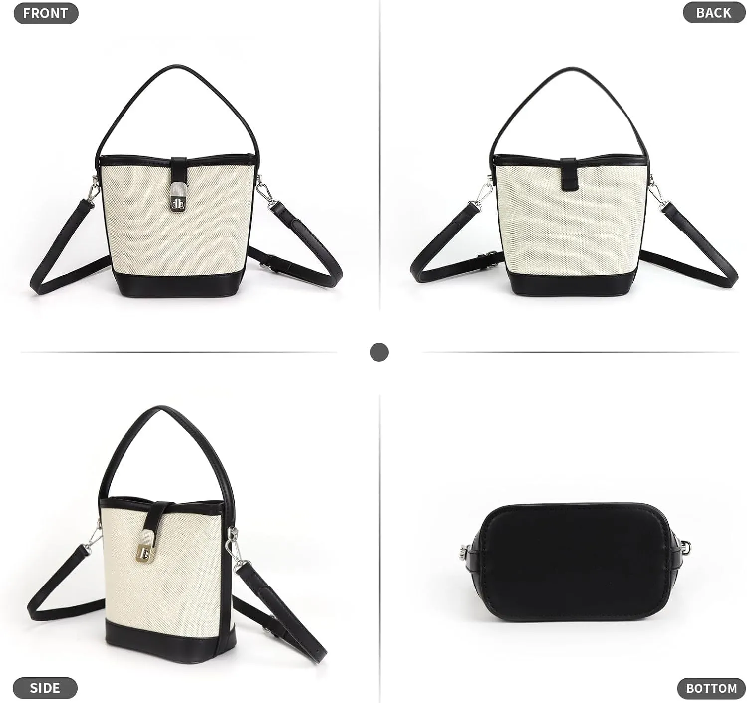 Crossbody Bag Purses for Women Small Bucket Bag with Adjustable Strap Mini Cross Body Purse Leather Shoulder Bag and Handbag