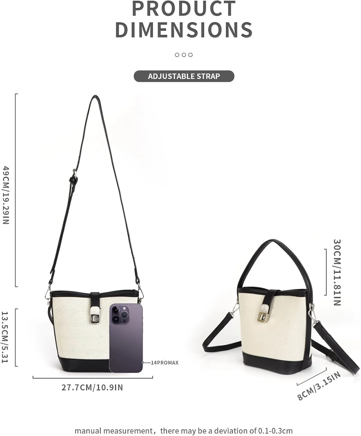 Crossbody Bag Purses for Women Small Bucket Bag with Adjustable Strap Mini Cross Body Purse Leather Shoulder Bag and Handbag