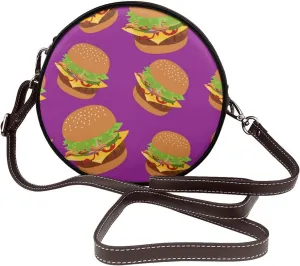 Crossbody Bags for Women, Round PU Leather Purses Crossbody Handbag Purse with Adjustable Strap
