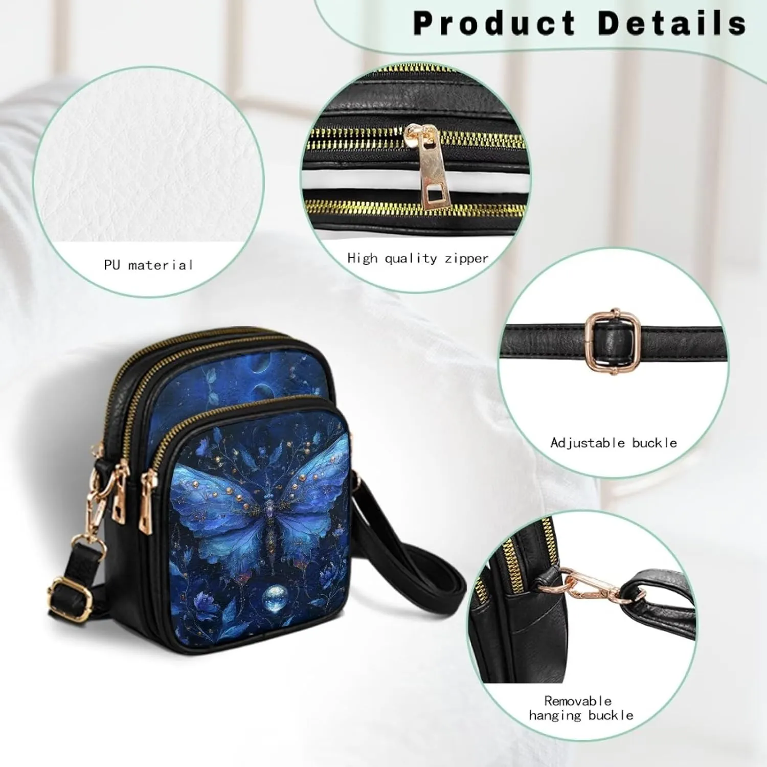 Crossbody Bags for Women Small Size Travel Leather Shoulder Purses Mini Satchel Bag