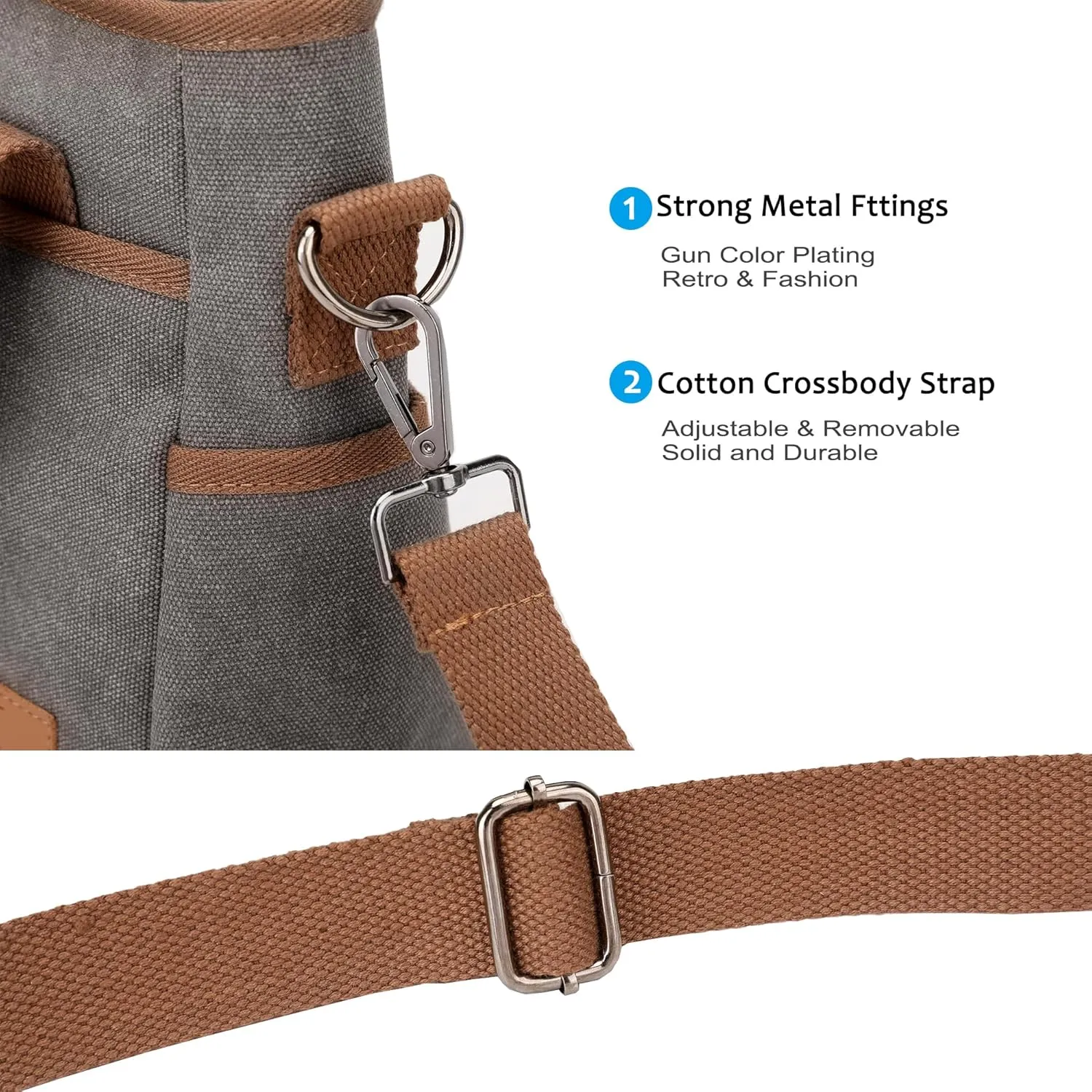 Crossbody Bags for Women Trendy Small Canvas Hobo Tote Top-handle Handbag Multi-pocket Casual Going Out Purse Satchel