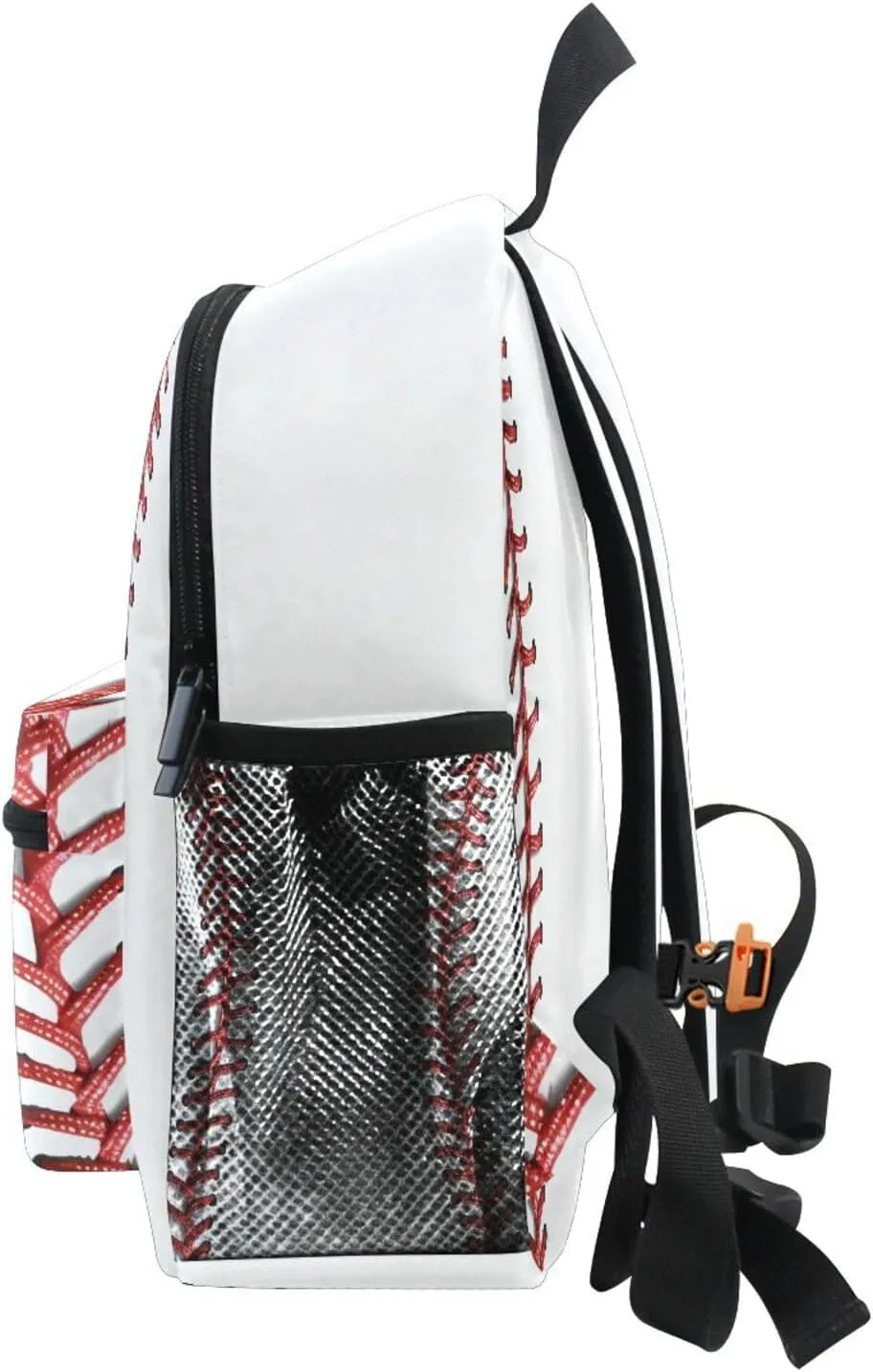 Custom Baseball Lace Kids Backpack for Girls Boys, Sport Baseball Print Toddler Casual Daypack Backpacks, Personalized with Kid's Name Preschool School Bag, Children Travel Bookbag with Chest Strap