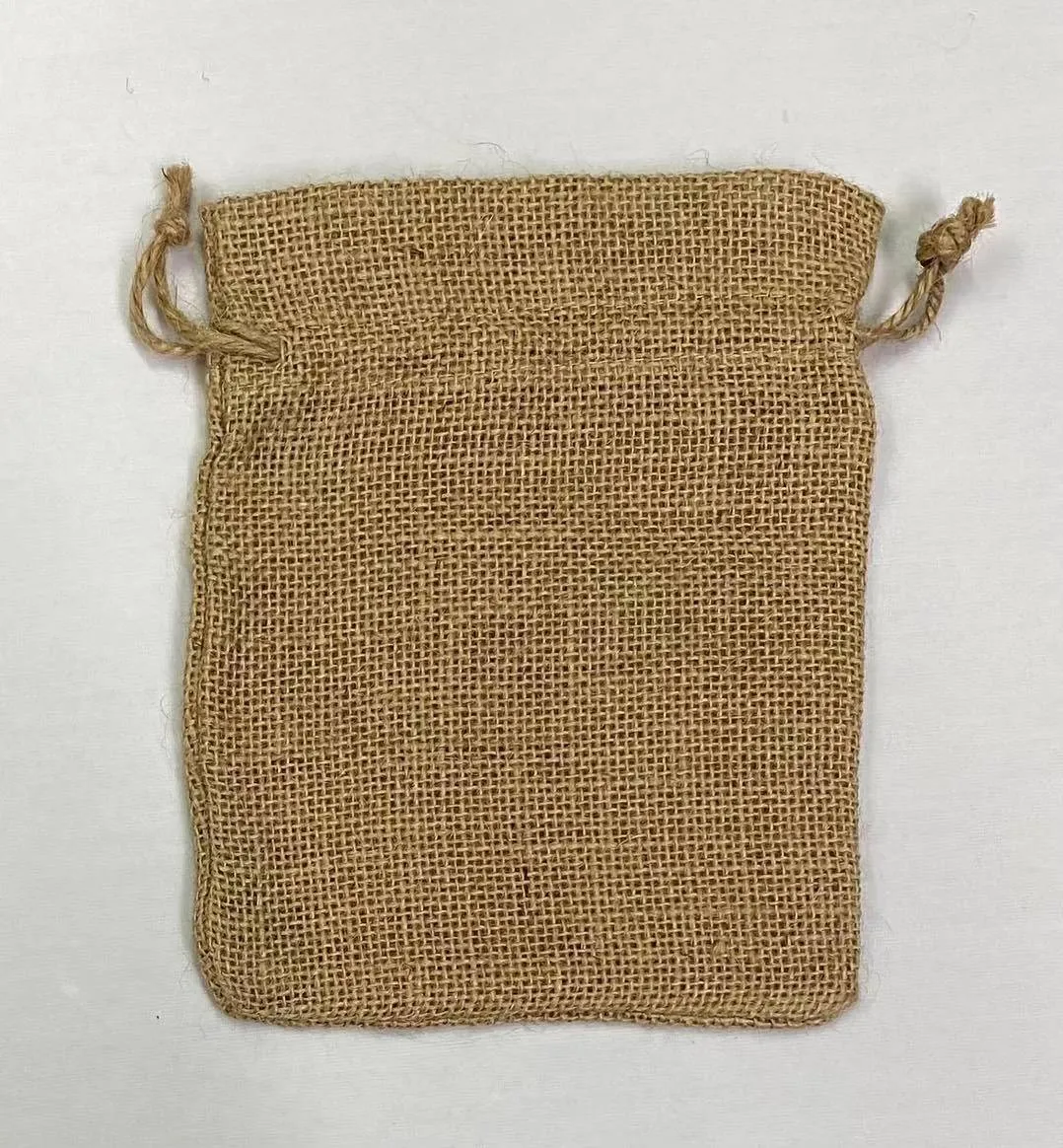 Custom Jute Drawstring Bag 202(20x30cm)