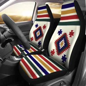 Custom Tribal Car Seat Covers Red, Green, Blue