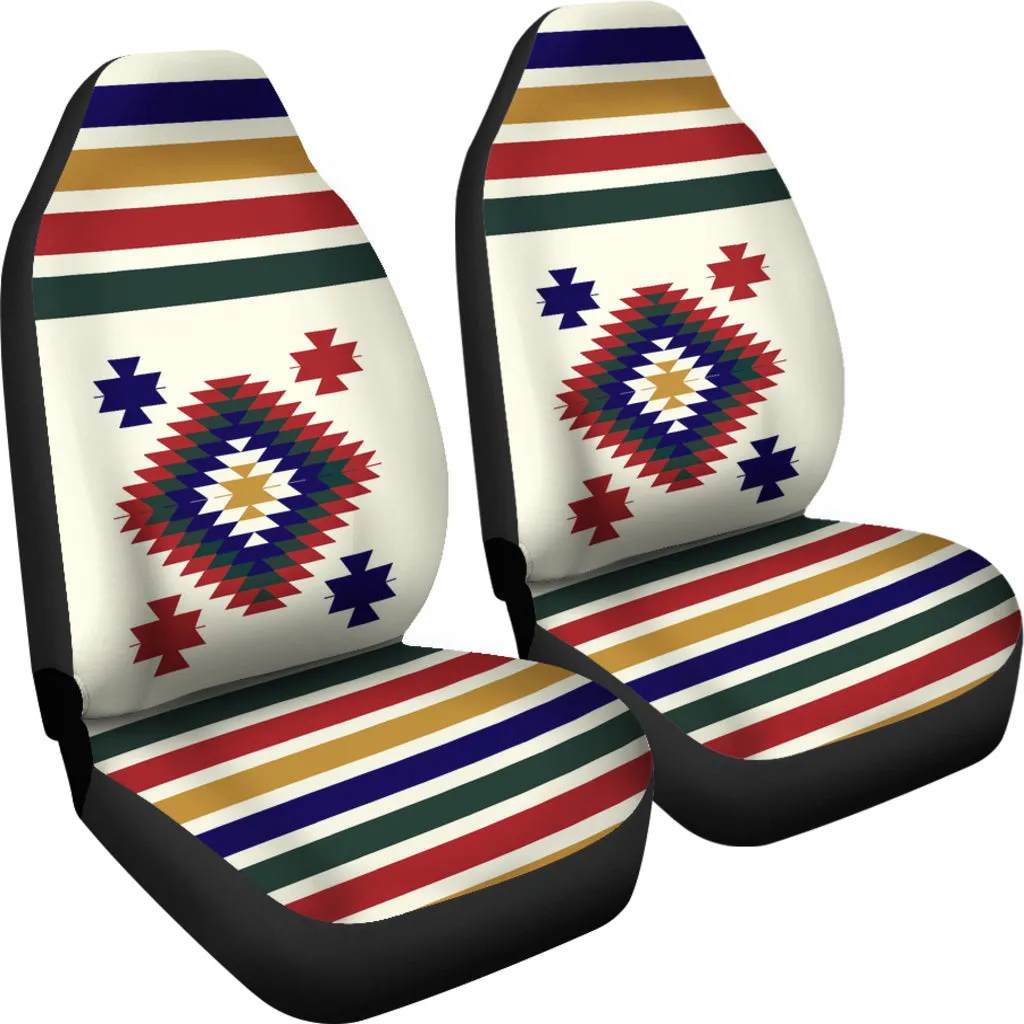 Custom Tribal Car Seat Covers Red, Green, Blue