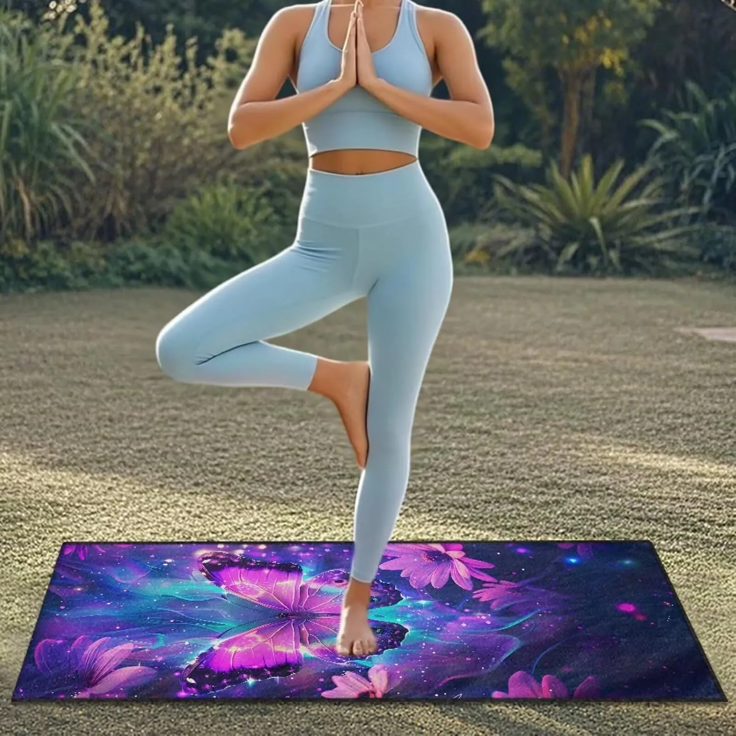 Daisy Butterfly Sweatproof Towel Auto Car Seat Cover Protector Machine Washable Fit Yoga Running Crossfit Athletes Beach Swimming Outdoor Sports Universal Bucket Seat Protector