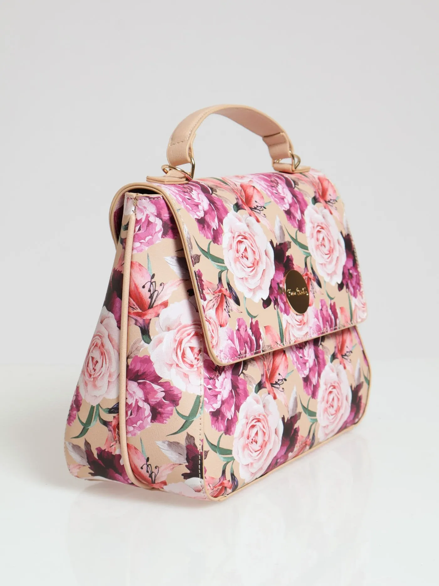 Daynah Floral Satchel Bag - Pink