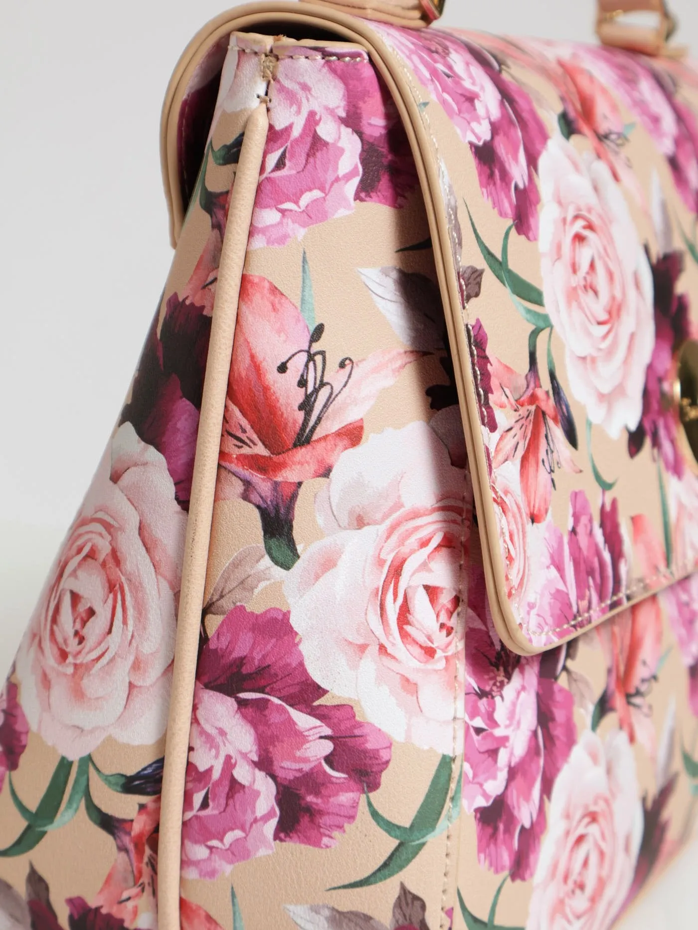 Daynah Floral Satchel Bag - Pink