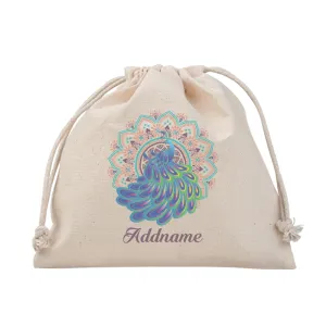 Deepavali Series Virtue Peacock with Turquoise Mandala Satchel