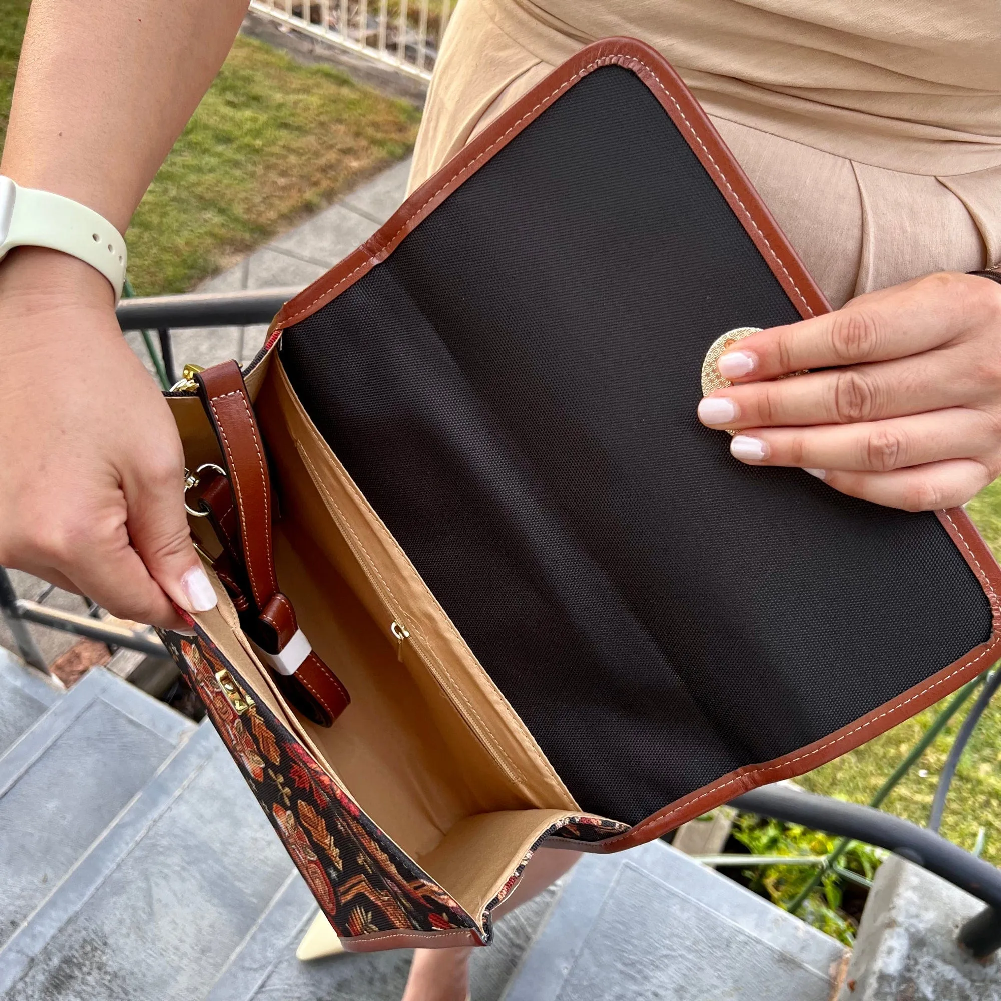 Deers and Foxes | Canvas Satchel Bag